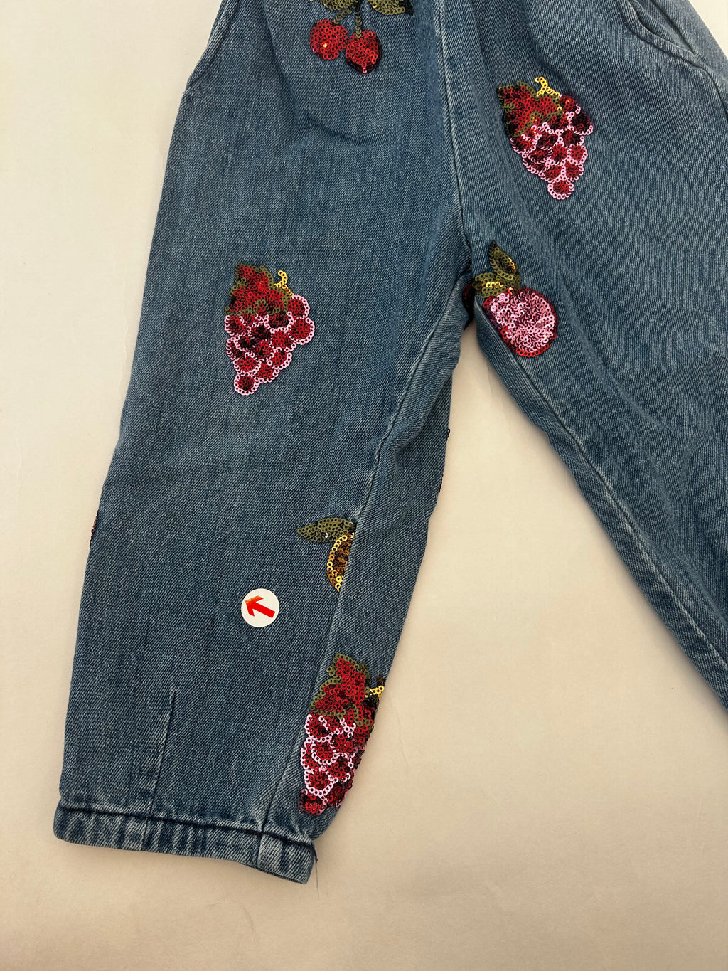 Konges Slojd Denim sequin fruits trousers