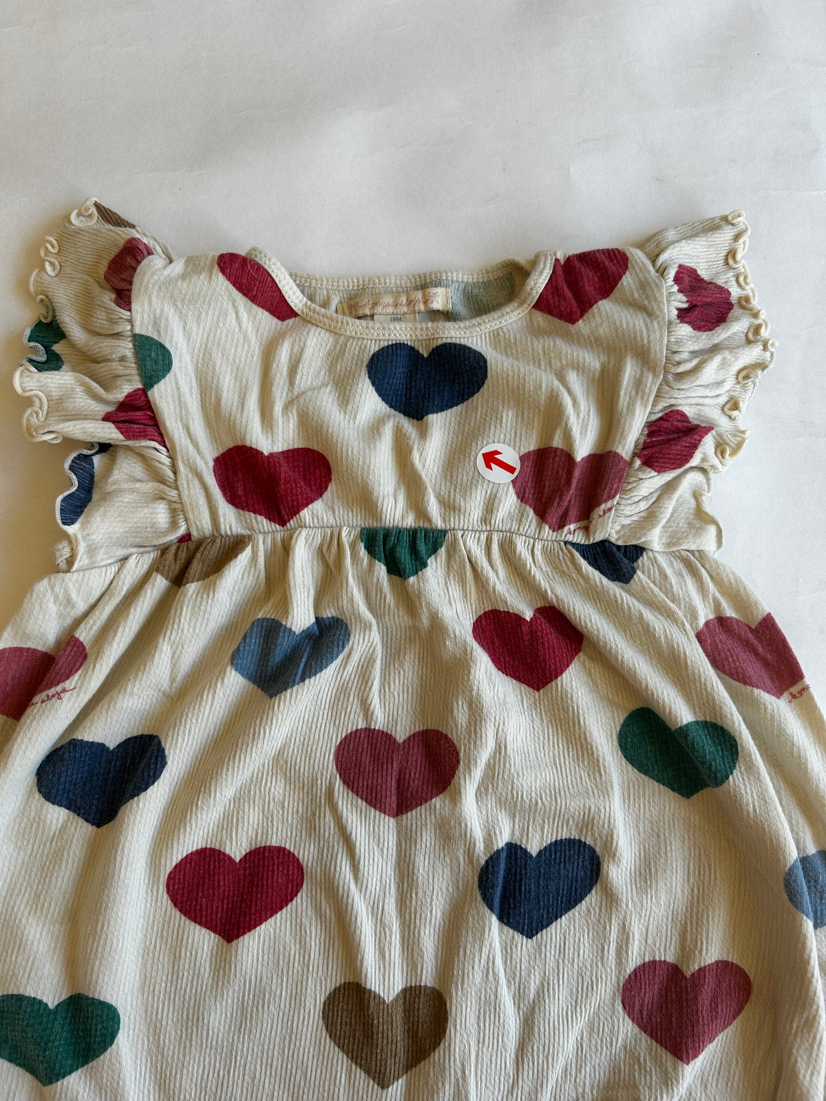 Konges Sløjd Chleo multi heart frill romper