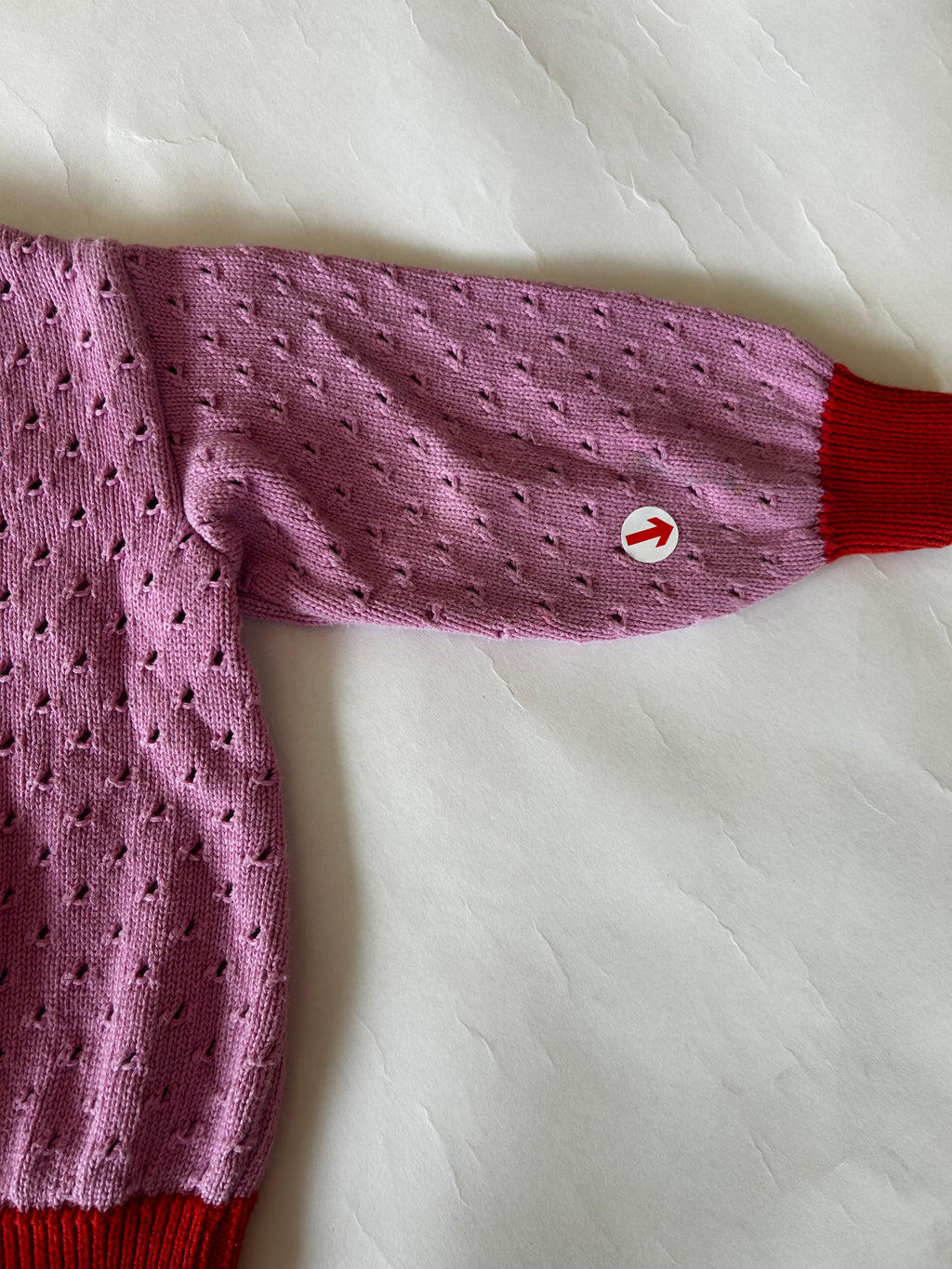 Purple colour block cardigan