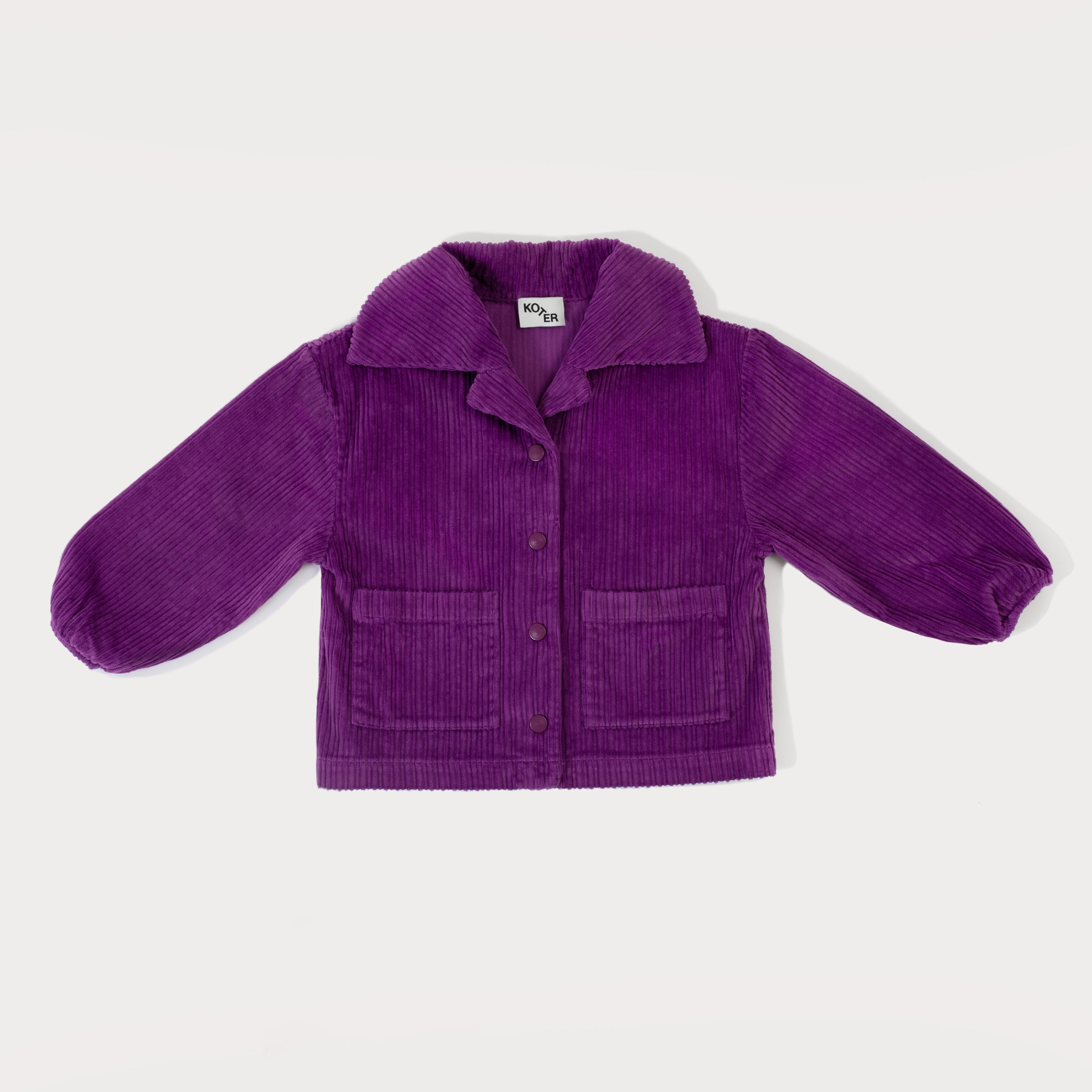 Studio Koter Billie purple corduroy boxy jacket