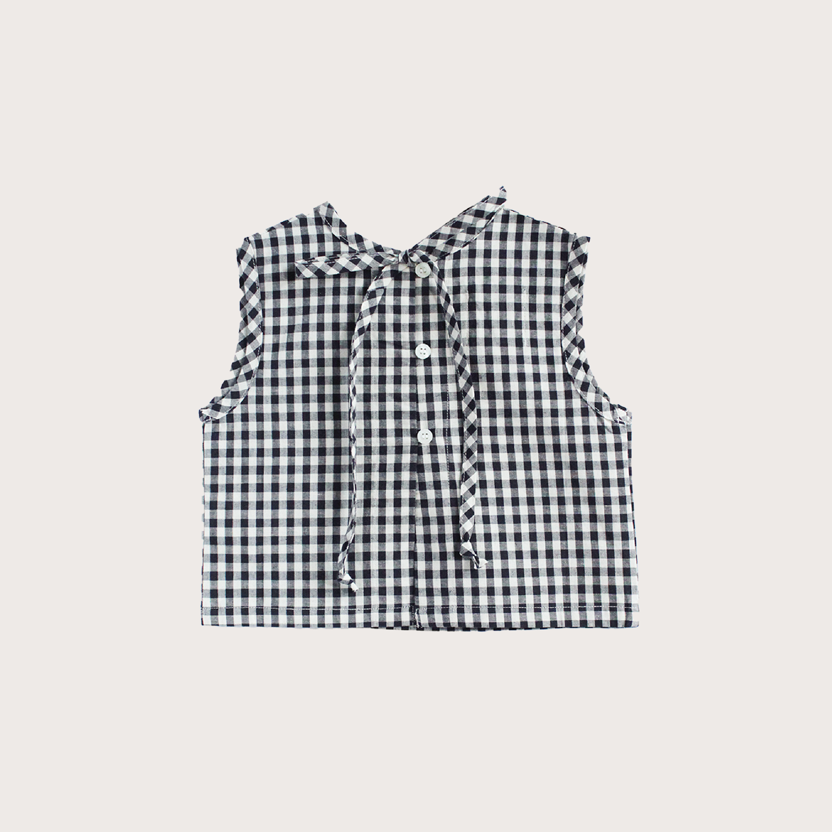 Esther Button back gingham top