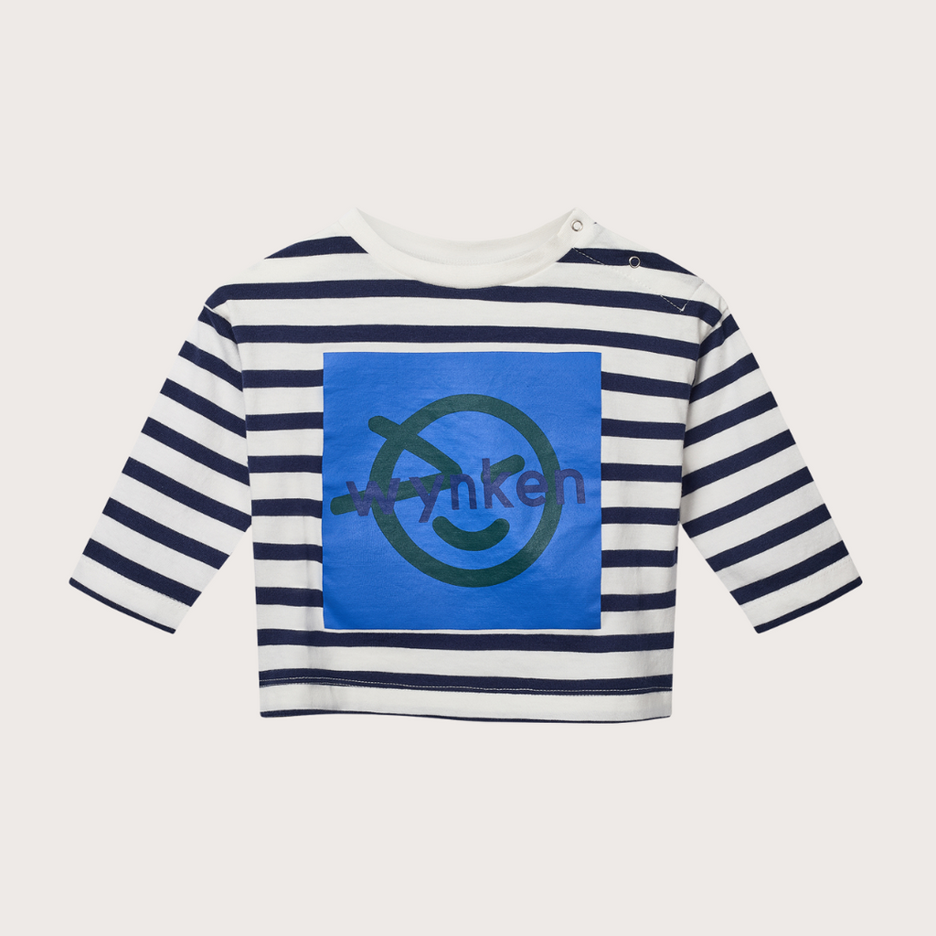 Wynken Blue striped wynken face t-shirt