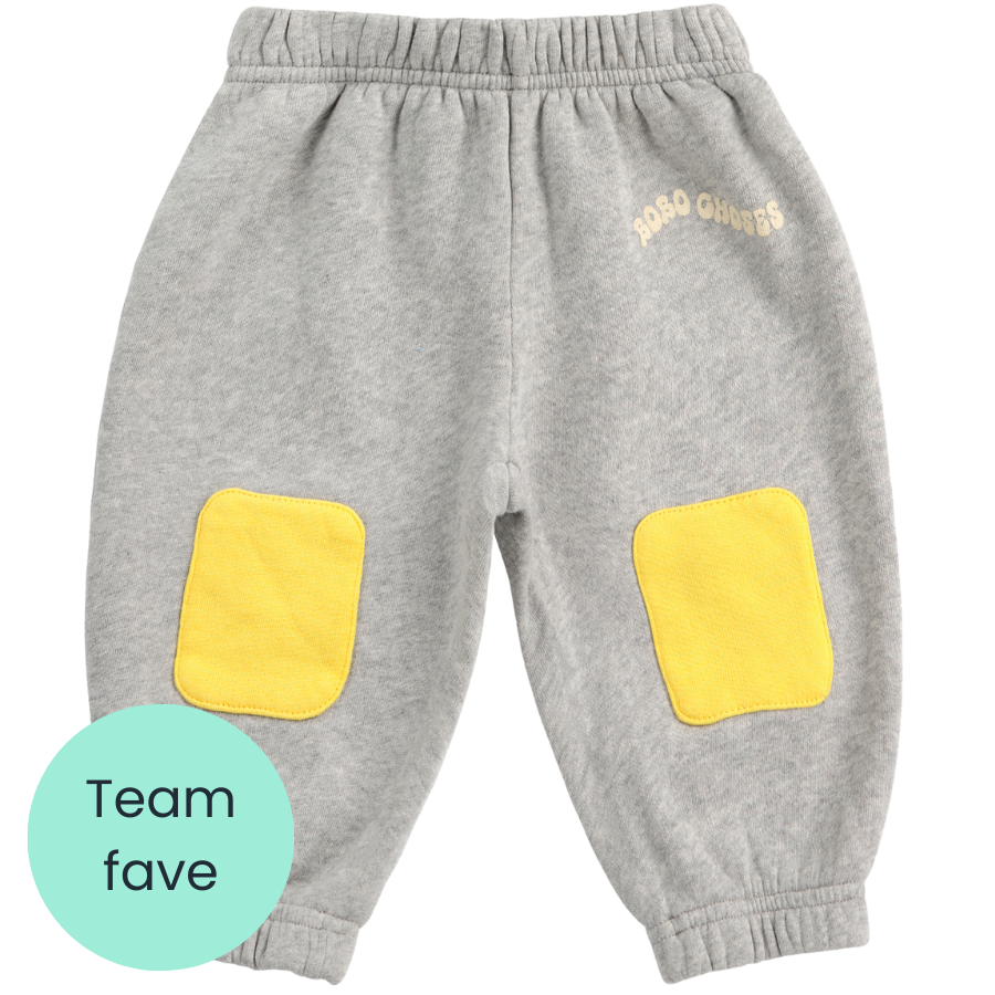 Bobo Choses Grey knee patch joggers