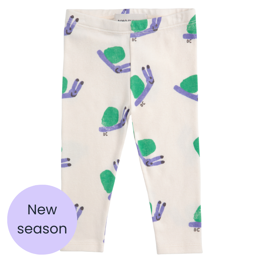 Cream funny snail leggings