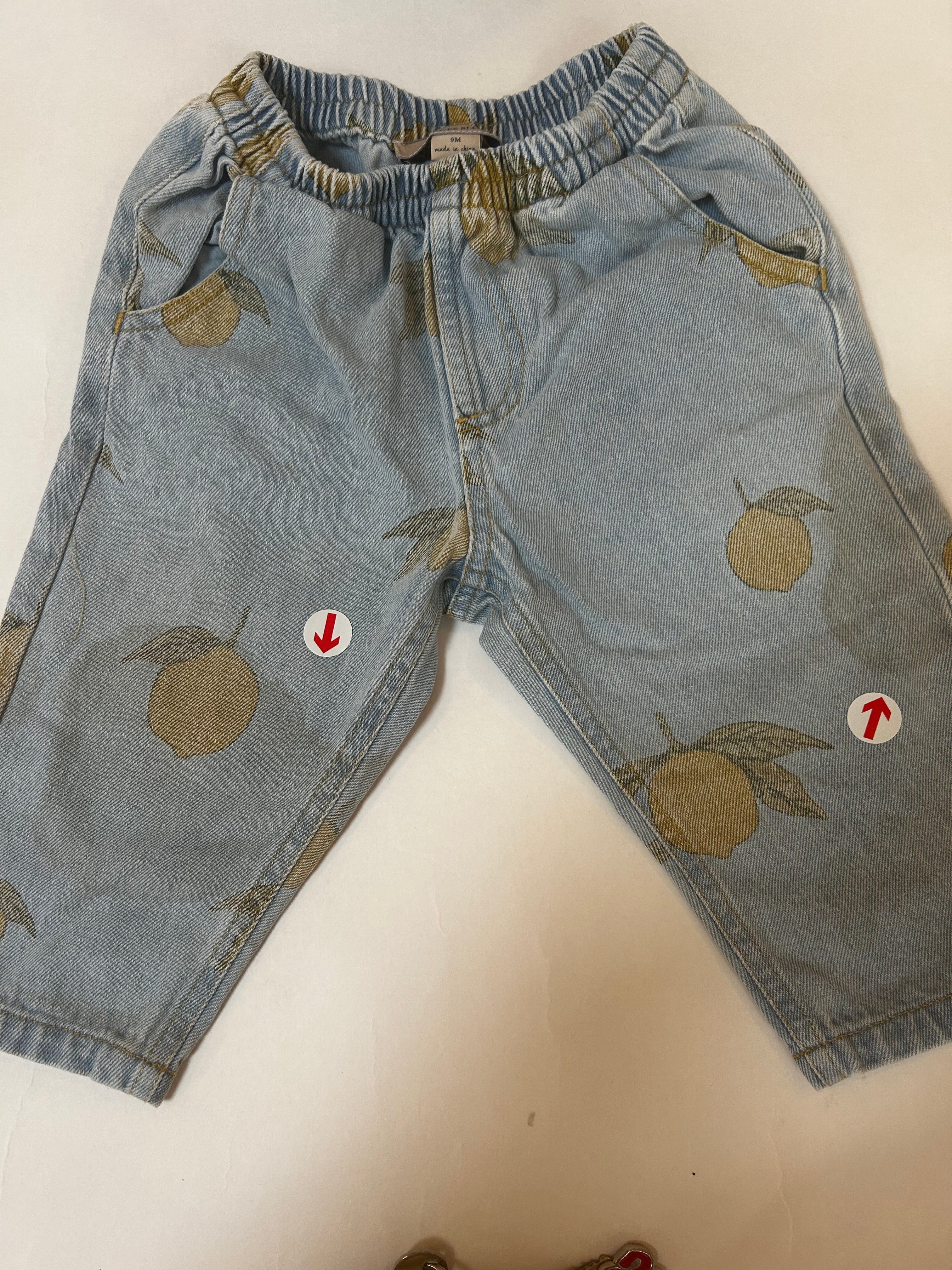 Konges Slojd Denim lemon print trousers