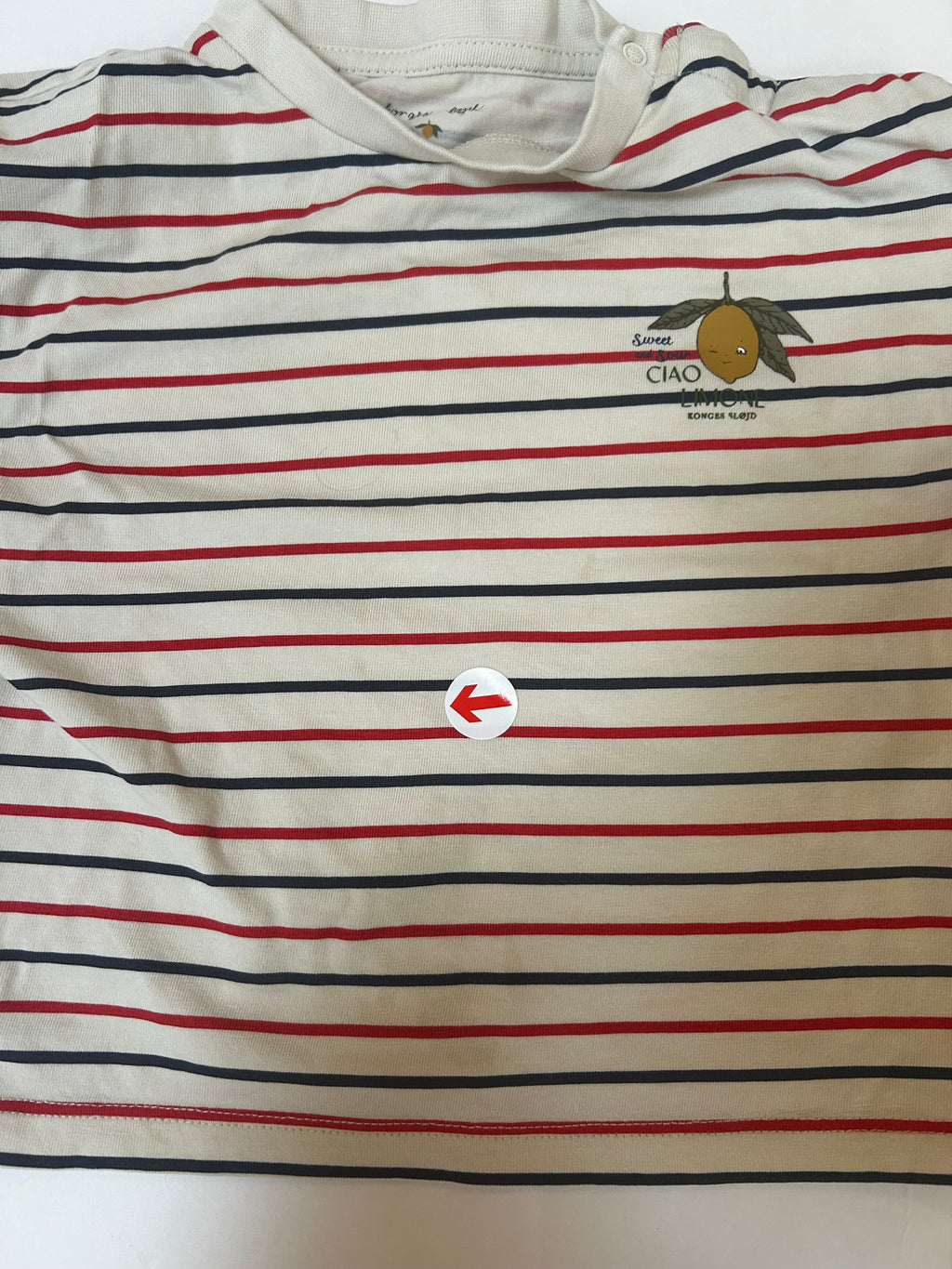Konges Slojd Ciao limone striped tee