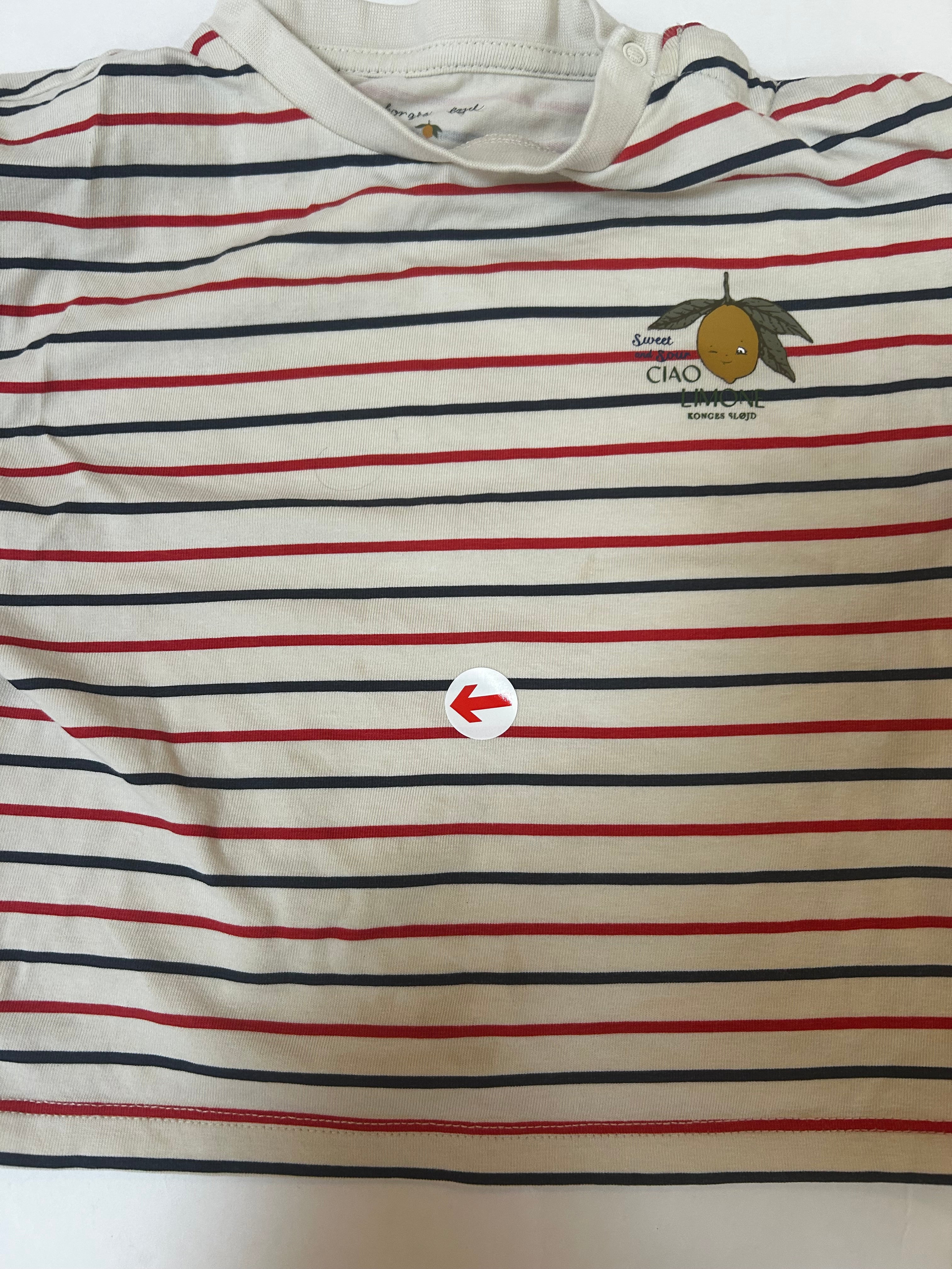 Konges Slojd Ciao limone striped tee