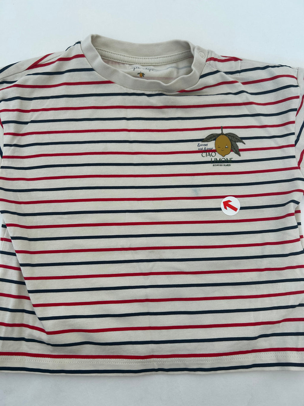 Konges Slojd Ciao limone striped tee