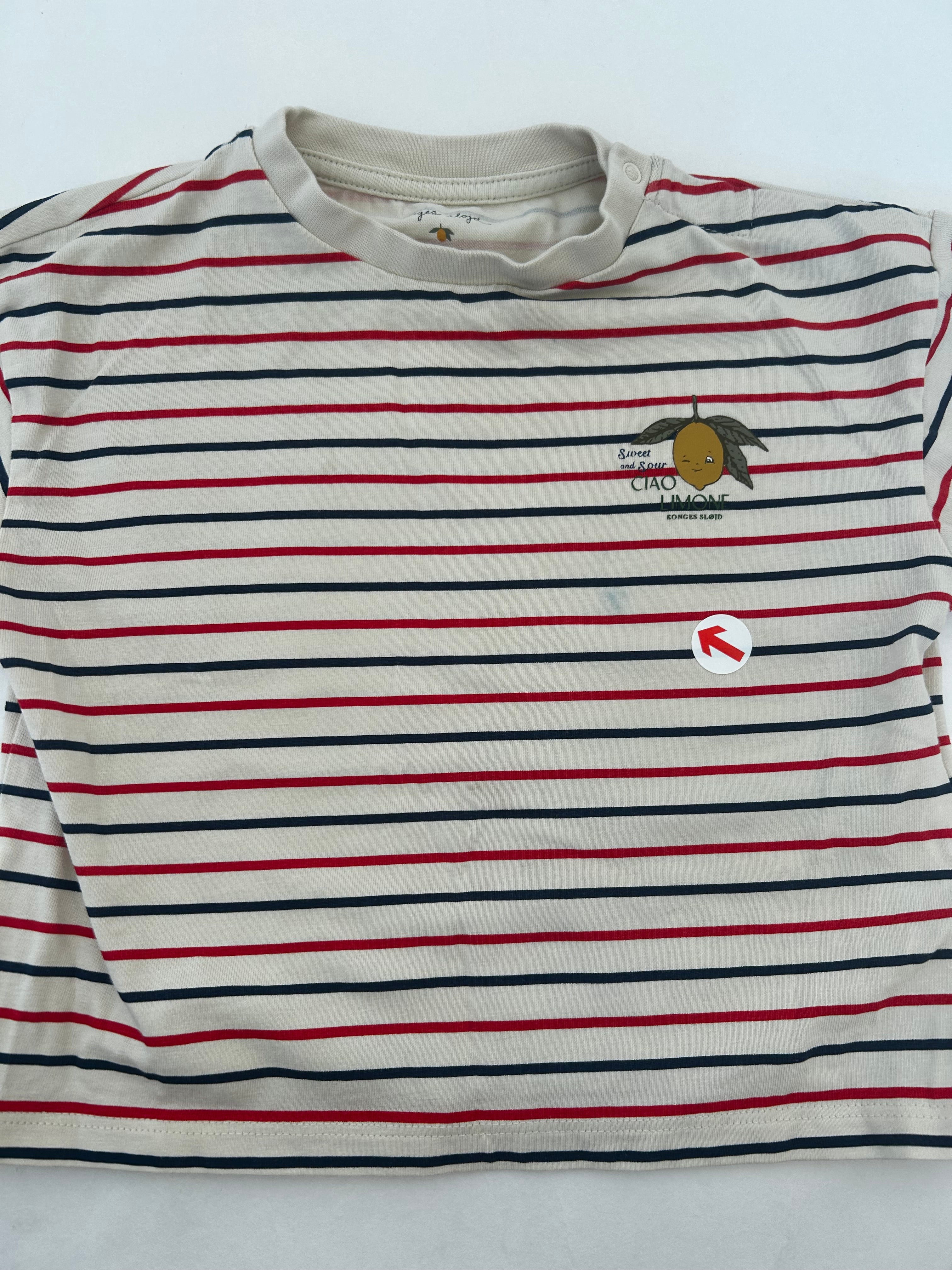 Konges Slojd Ciao limone striped tee