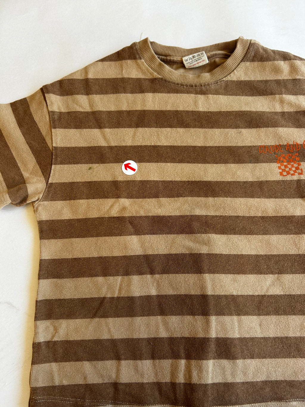 Claude & Co Brown stripe Claude tee