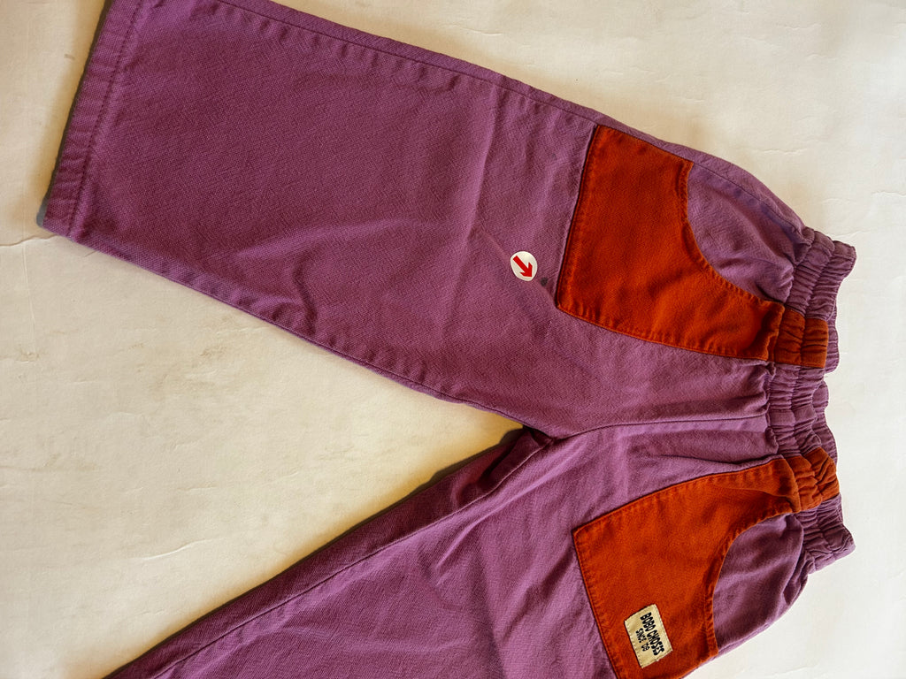 Bobo Choses Purple colour block woven trousers