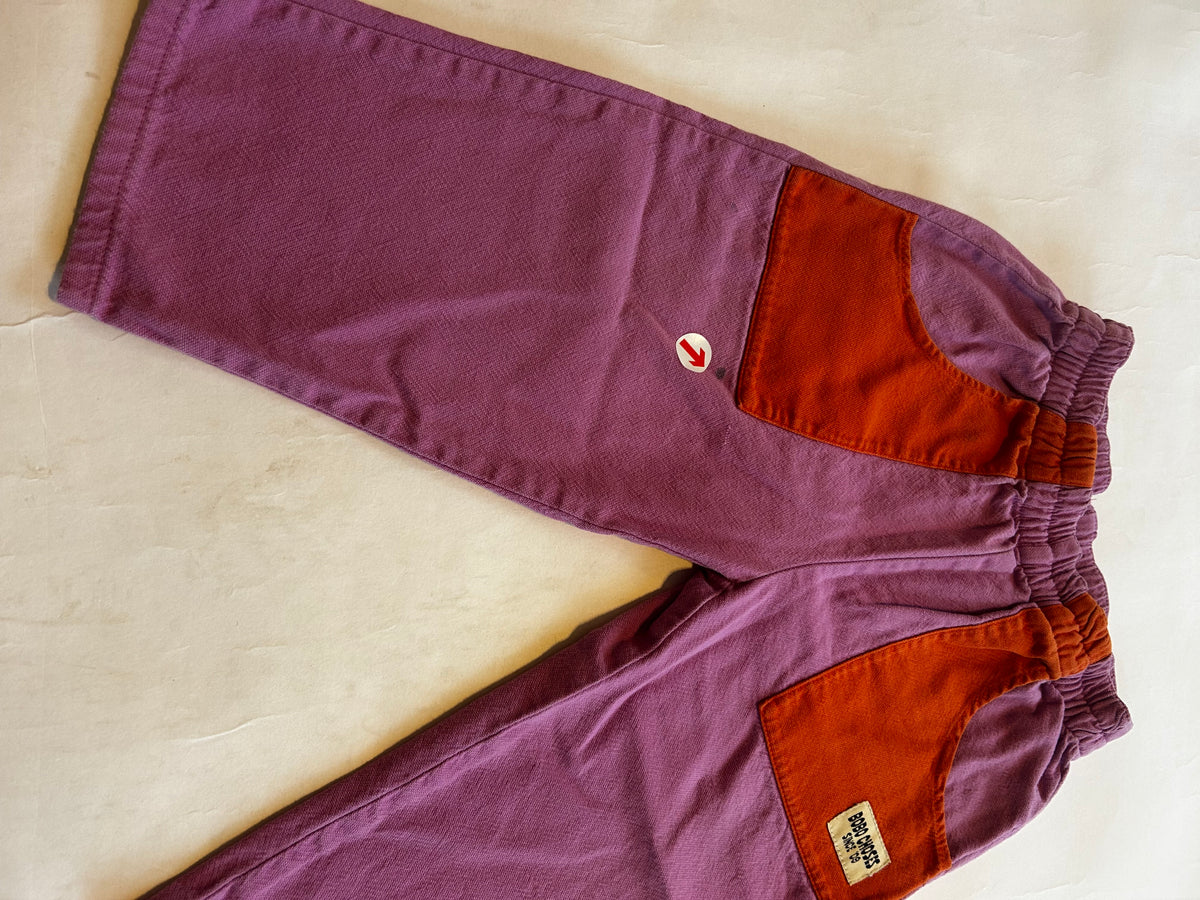 Bobo Choses Purple colour block woven trousers