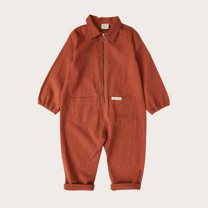 Claude and Co Russet zip front boilersuit