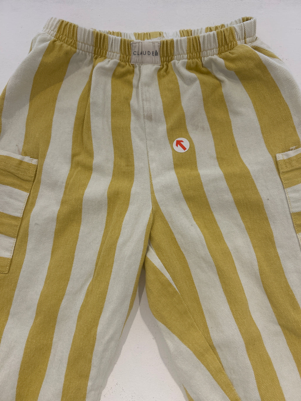 Claude & Co Yellow stripe wide leg trousers