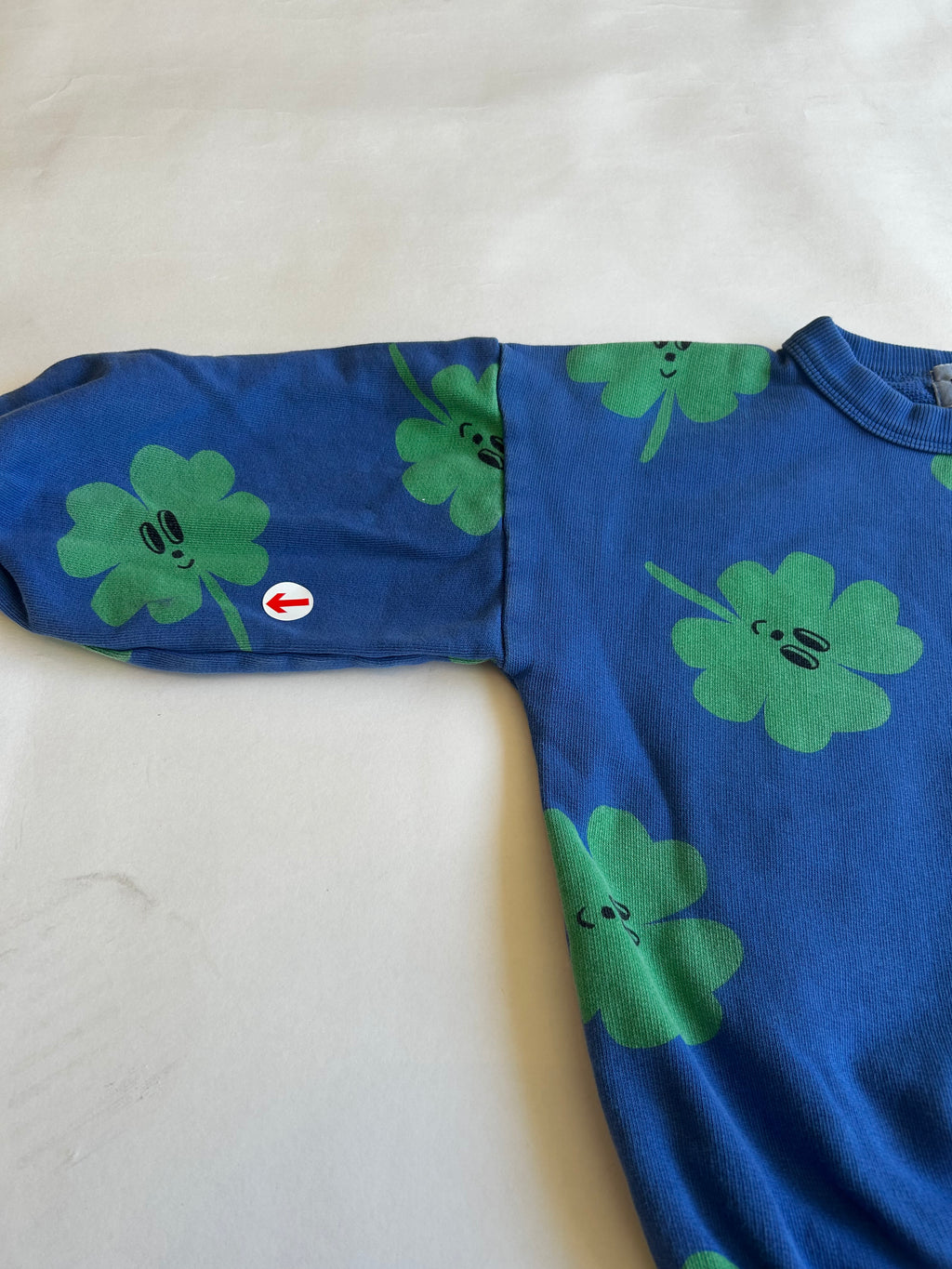 Bobo Choses Blue lucky clover sweatshirt