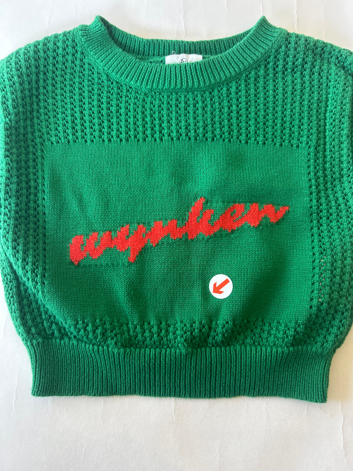 Wynken Green knit airy tank