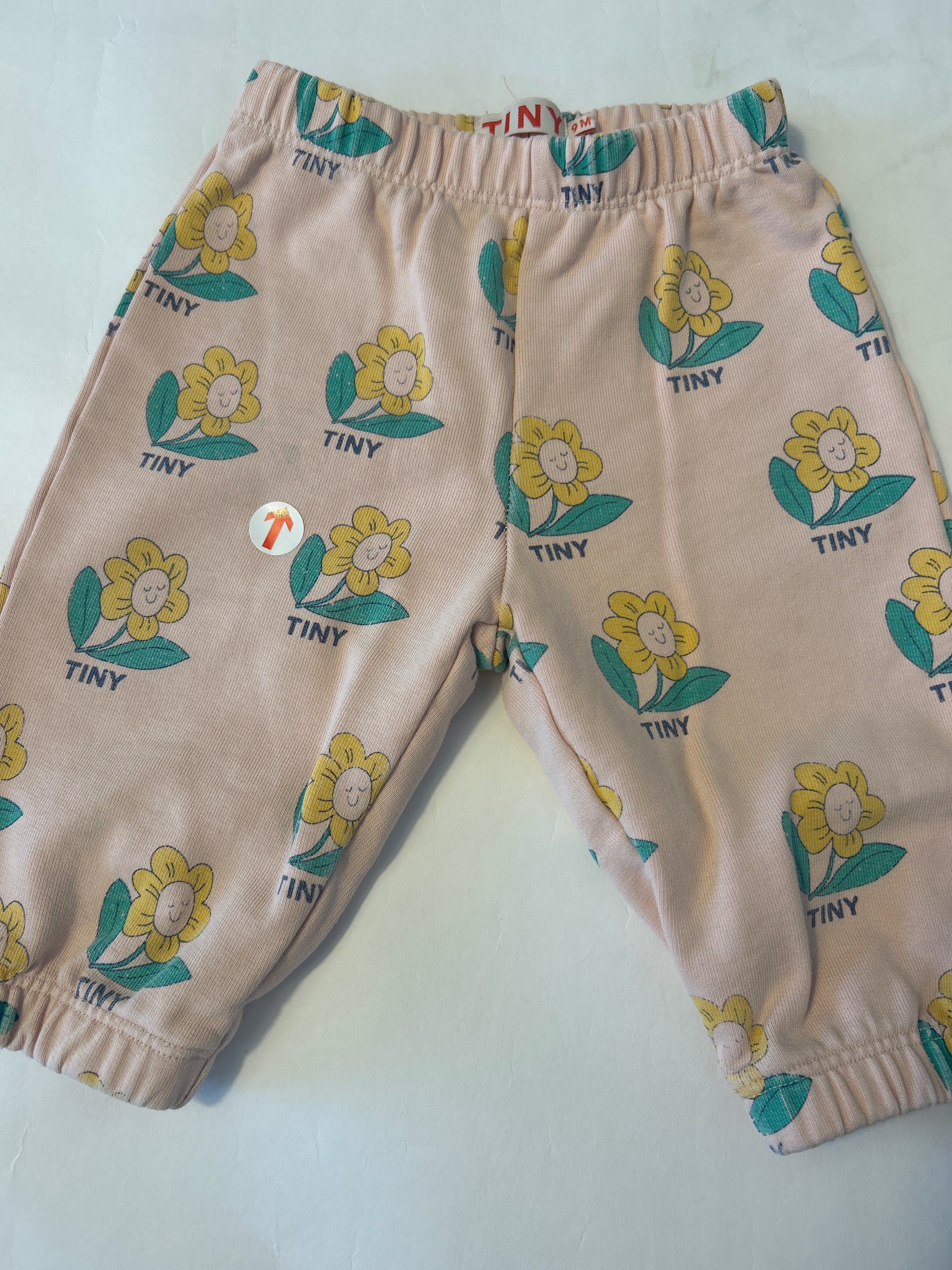 Tiny Cottons Pink tiny flower baby sweatpants