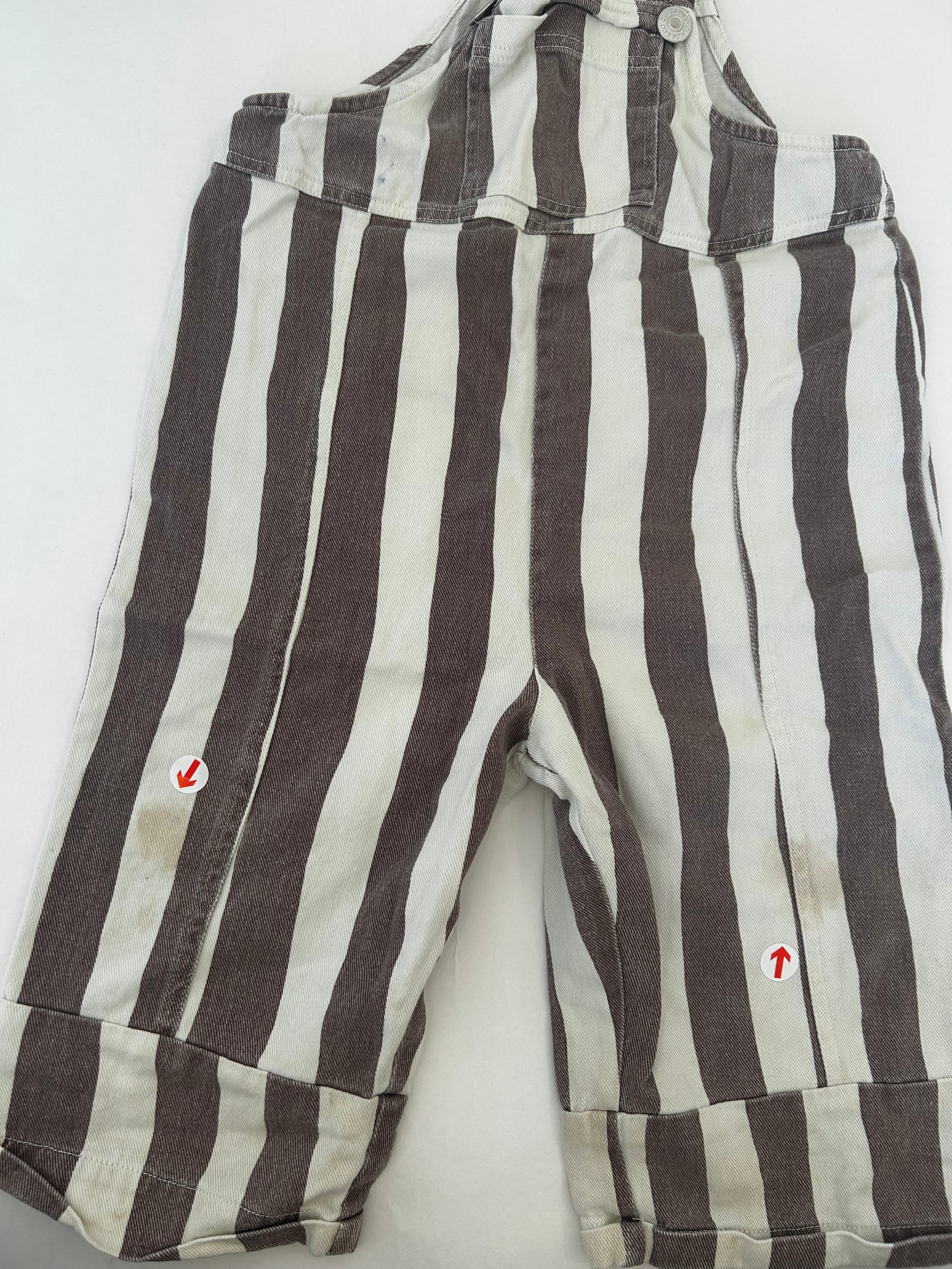 Claude & Co Choc stripe dungaree