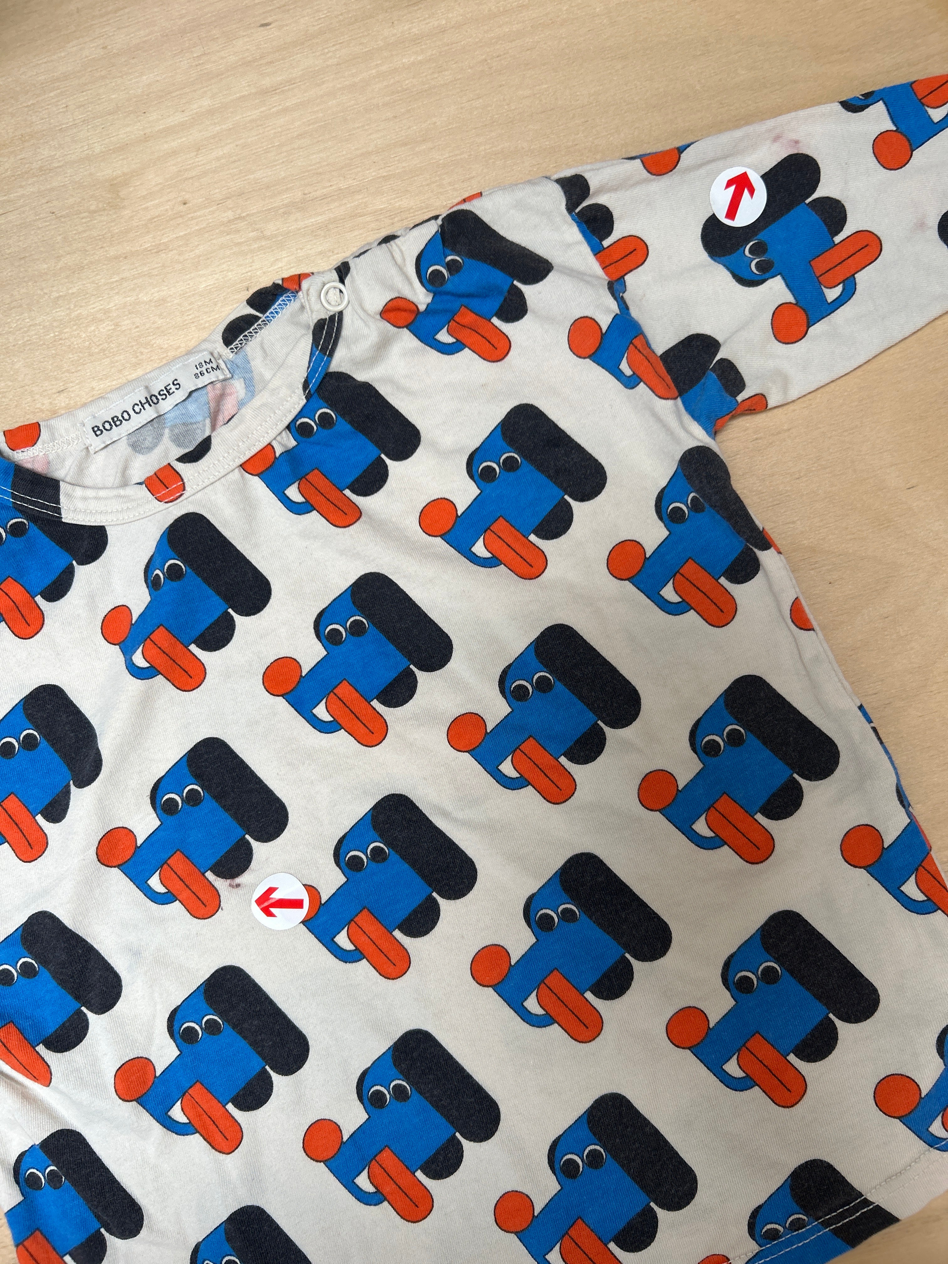 Bobo Choses Beige doggy mate long sleeve t-shirt