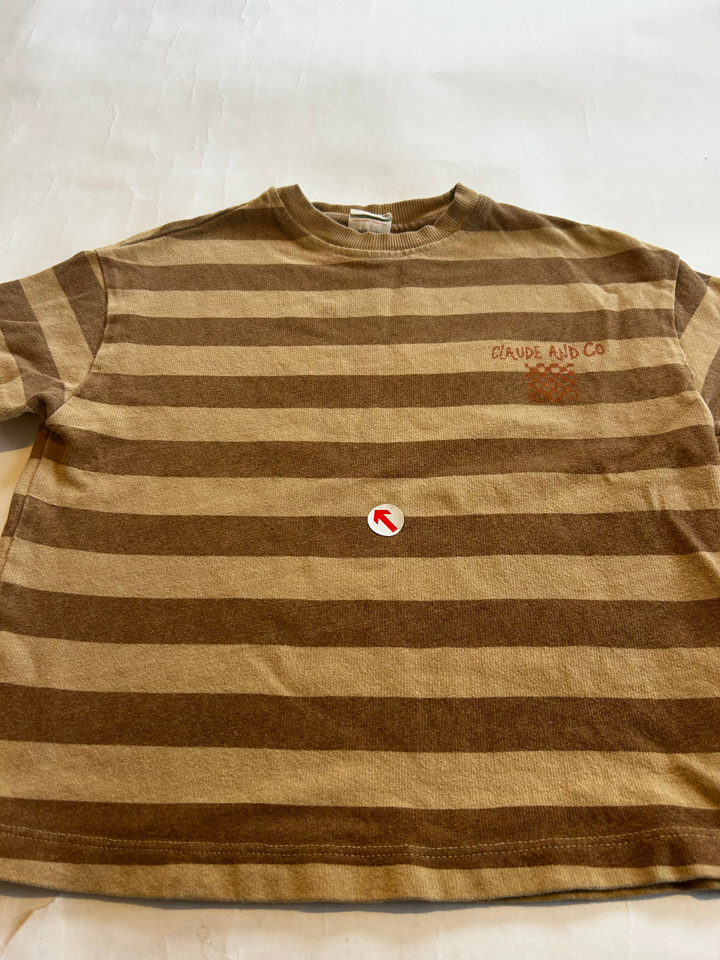 Claude & Co Brown stripe Claude tee