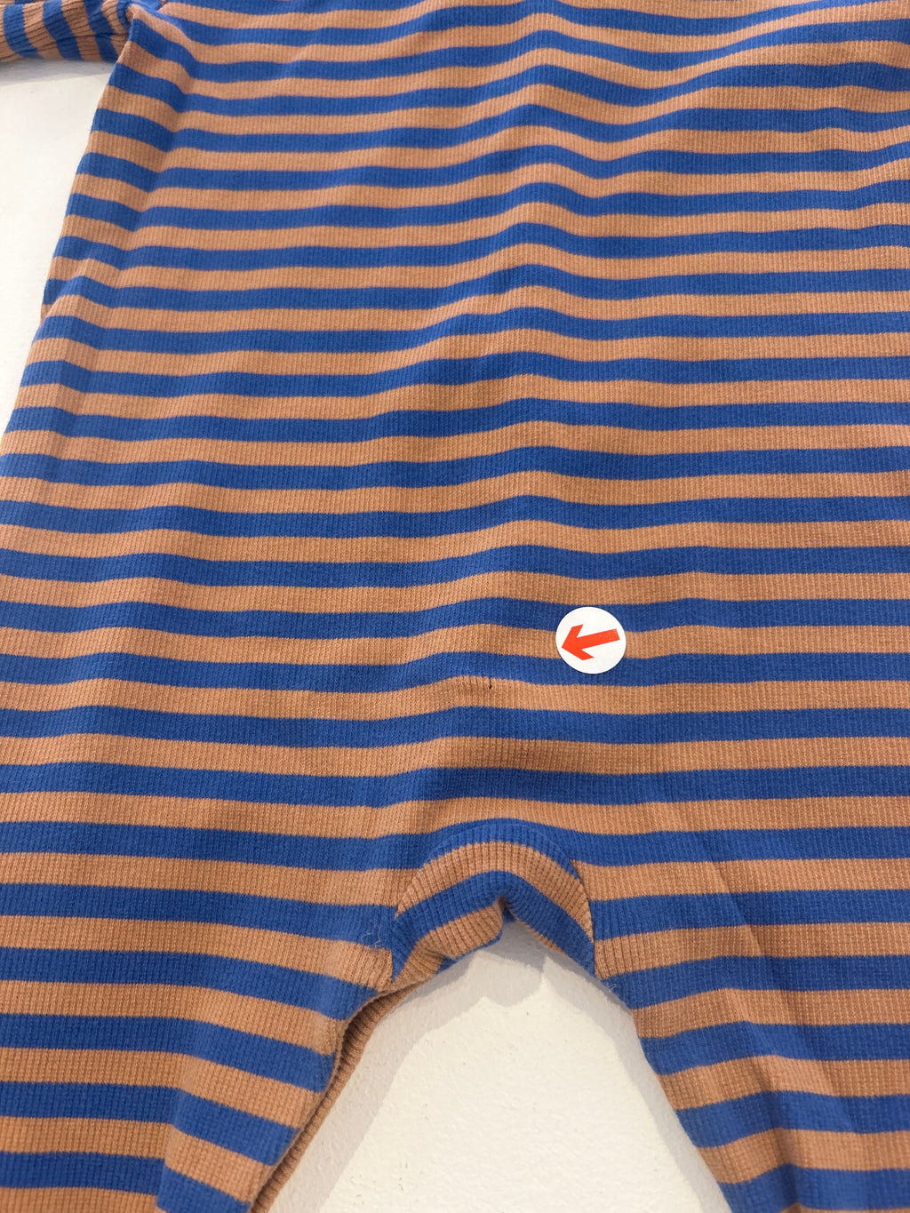 Tiny Cottons Navy striped ribbed one piece