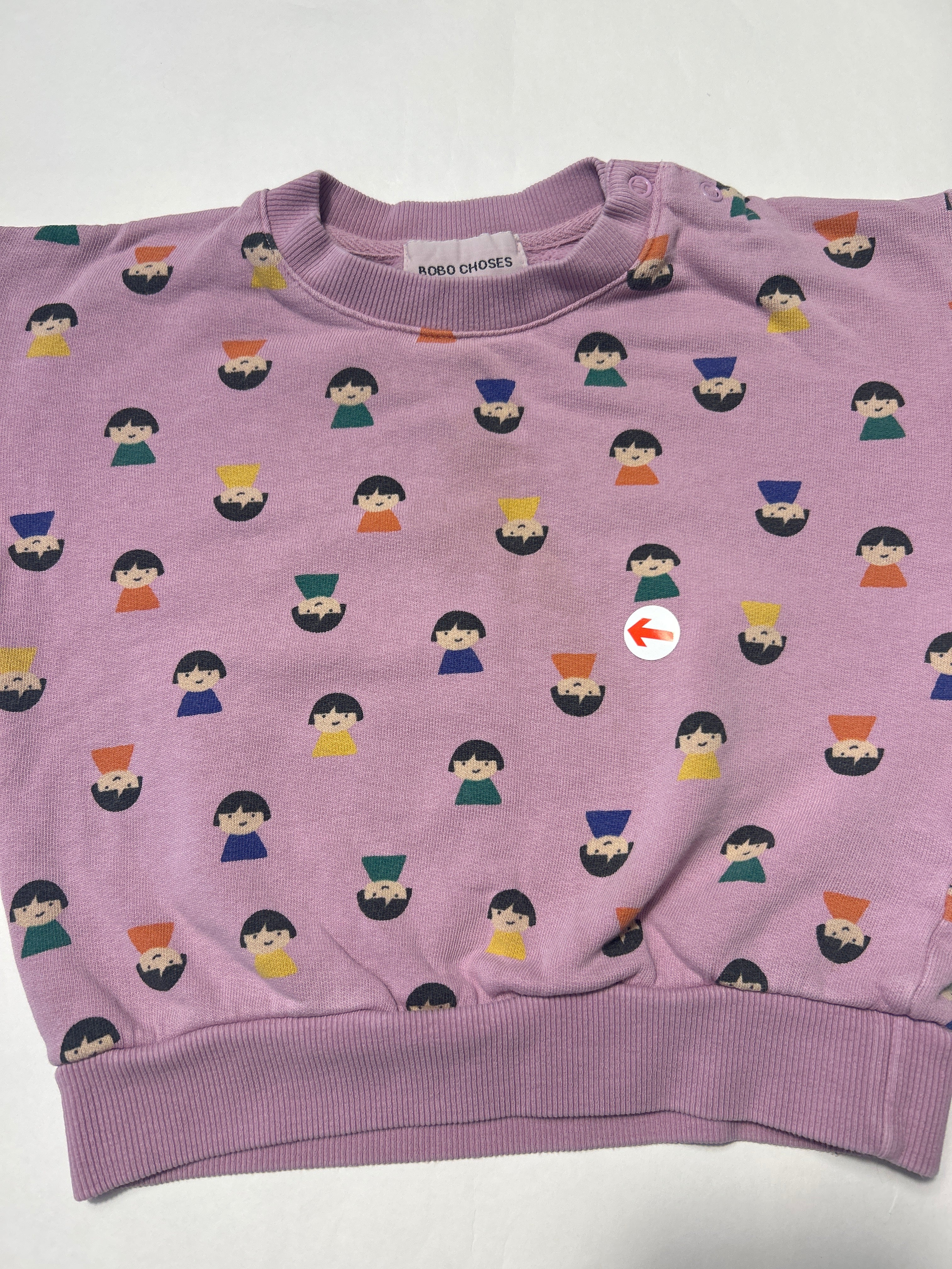 Bobo Choses Lilac game pawns sweatshirt