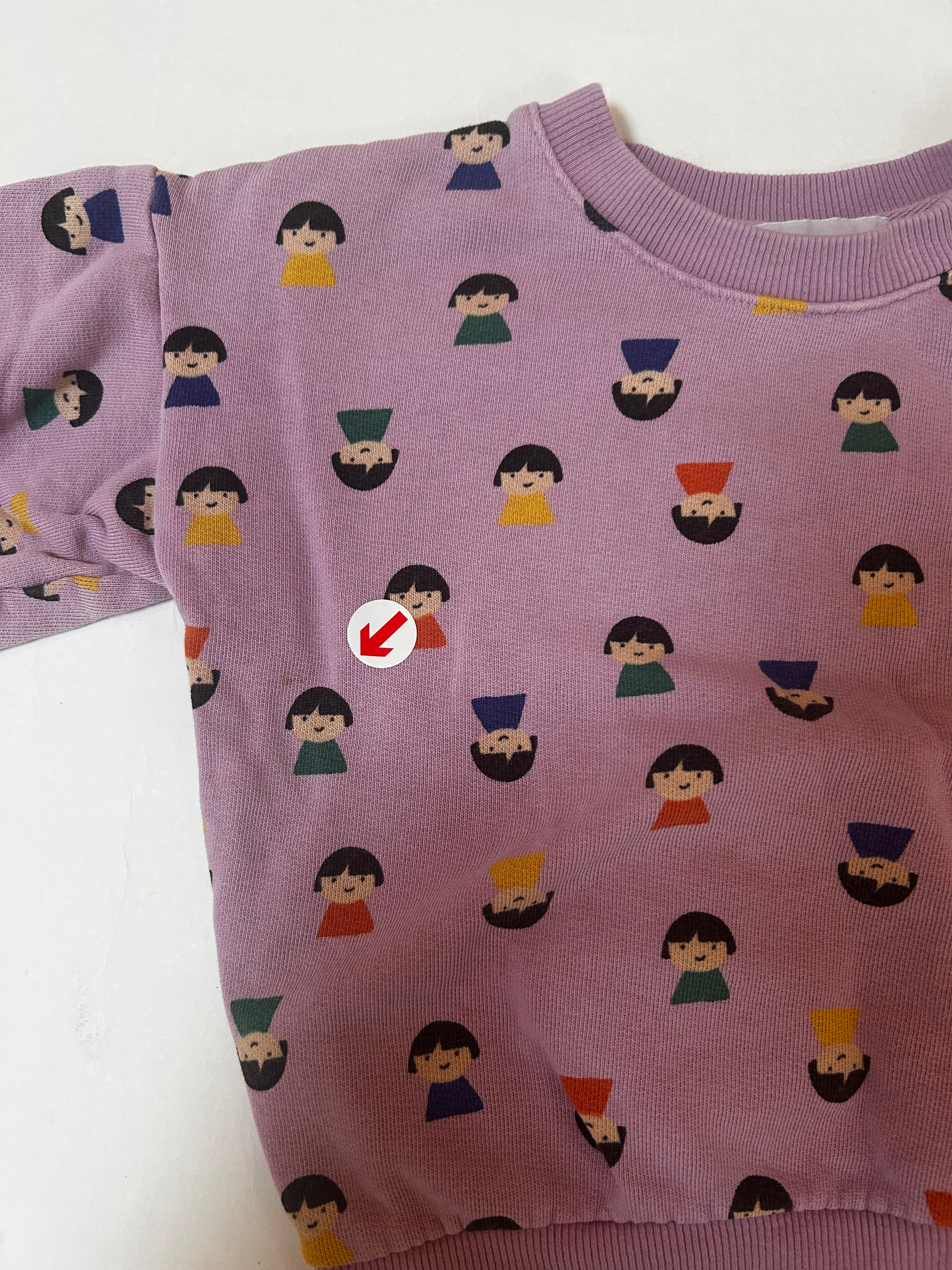 Bobo Choses Lilac game pawns sweatshirt