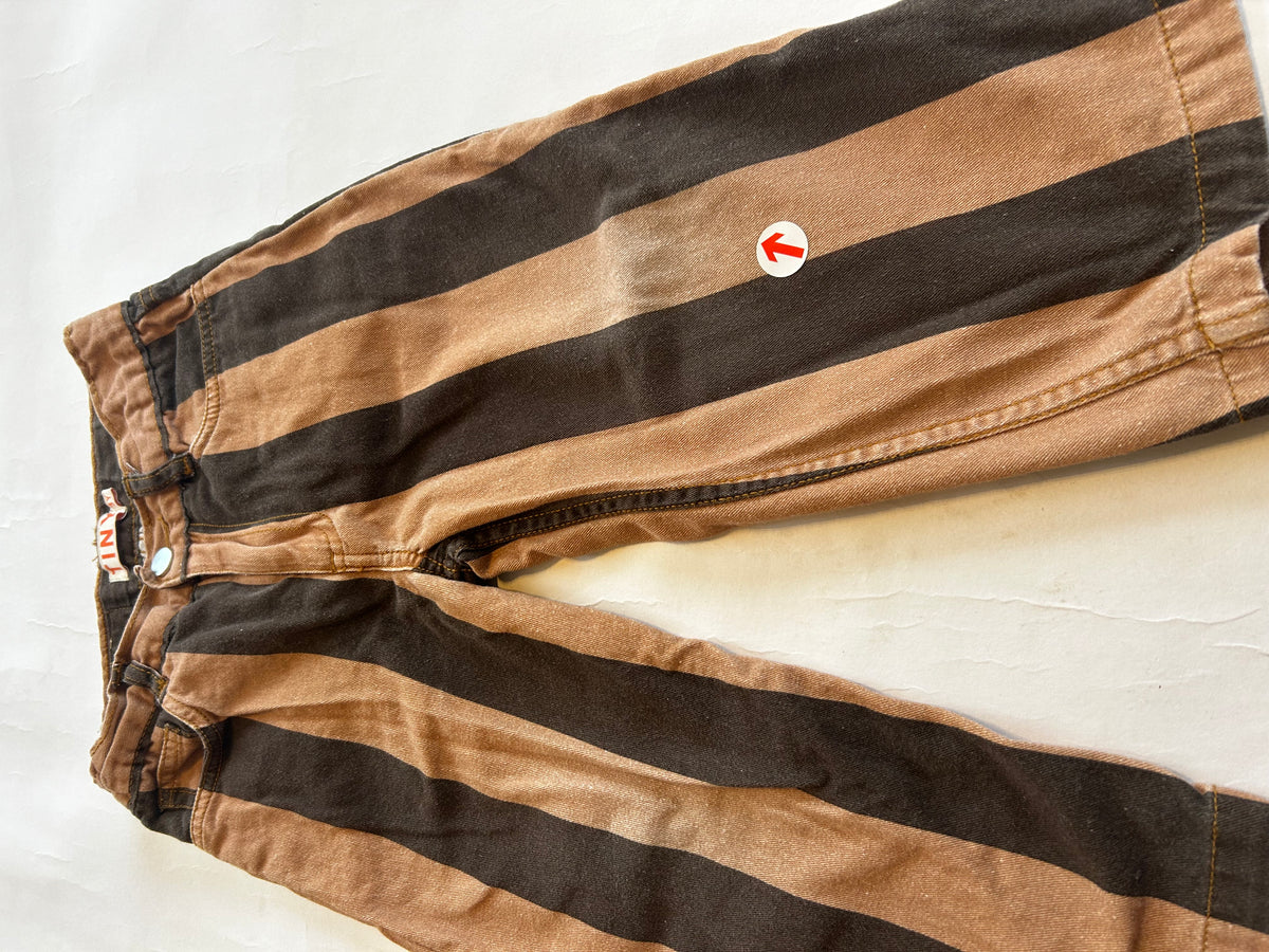Tiny Cottons Brown wide stripe trouser