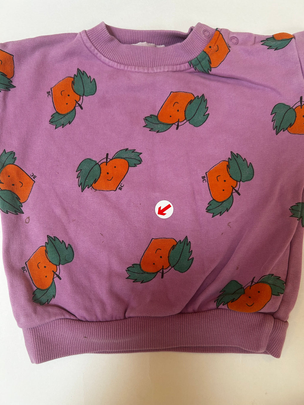 Bobo Choses Purple all over tangerine sweatshirt