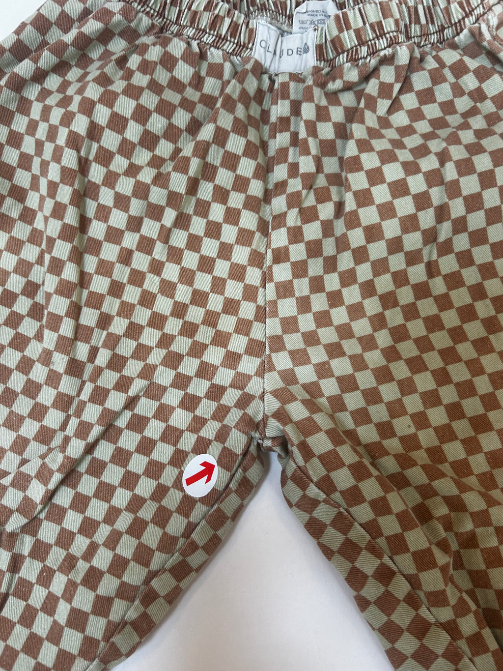 Claude & Co checkerboard wide leg trousers
