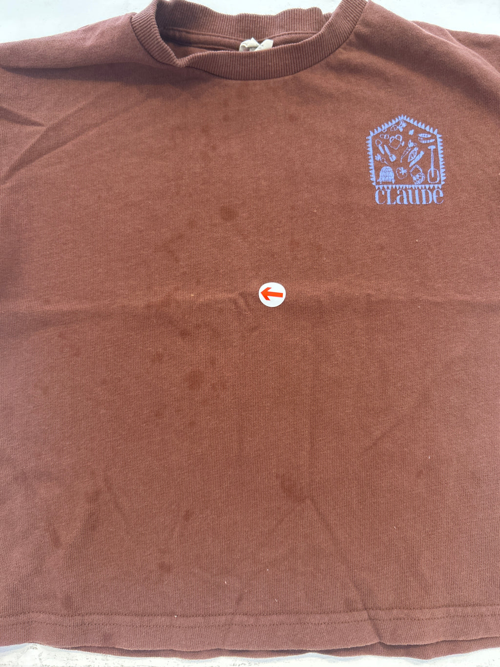Claude & Co Mocha shed print tee