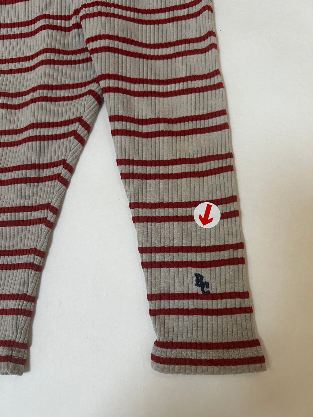 Bobo Choses Red striped leggings