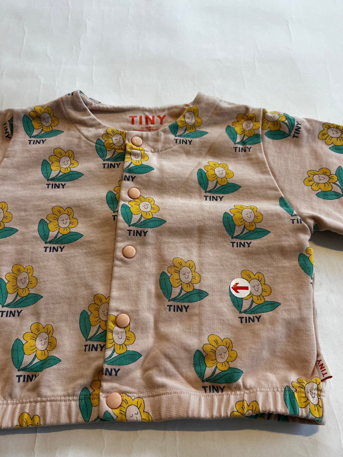 Tiny Cottons Pink tiny flower baby jacket