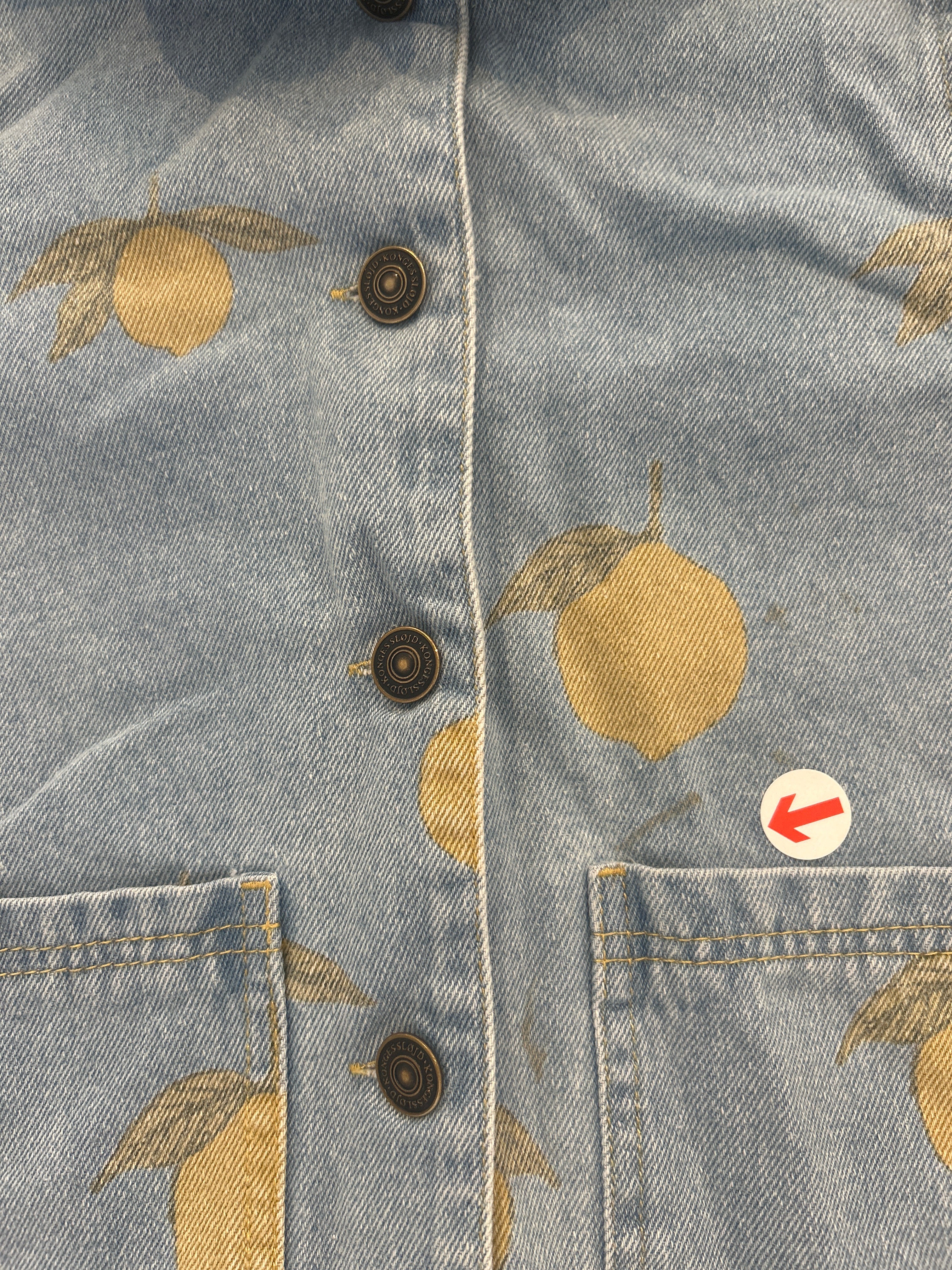 Konges Slojd Denim lemon print jacket