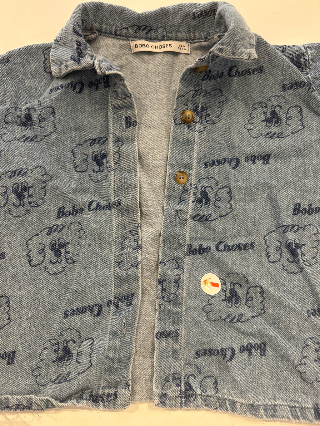 bobo choses Denim pickles the dog baby shirt