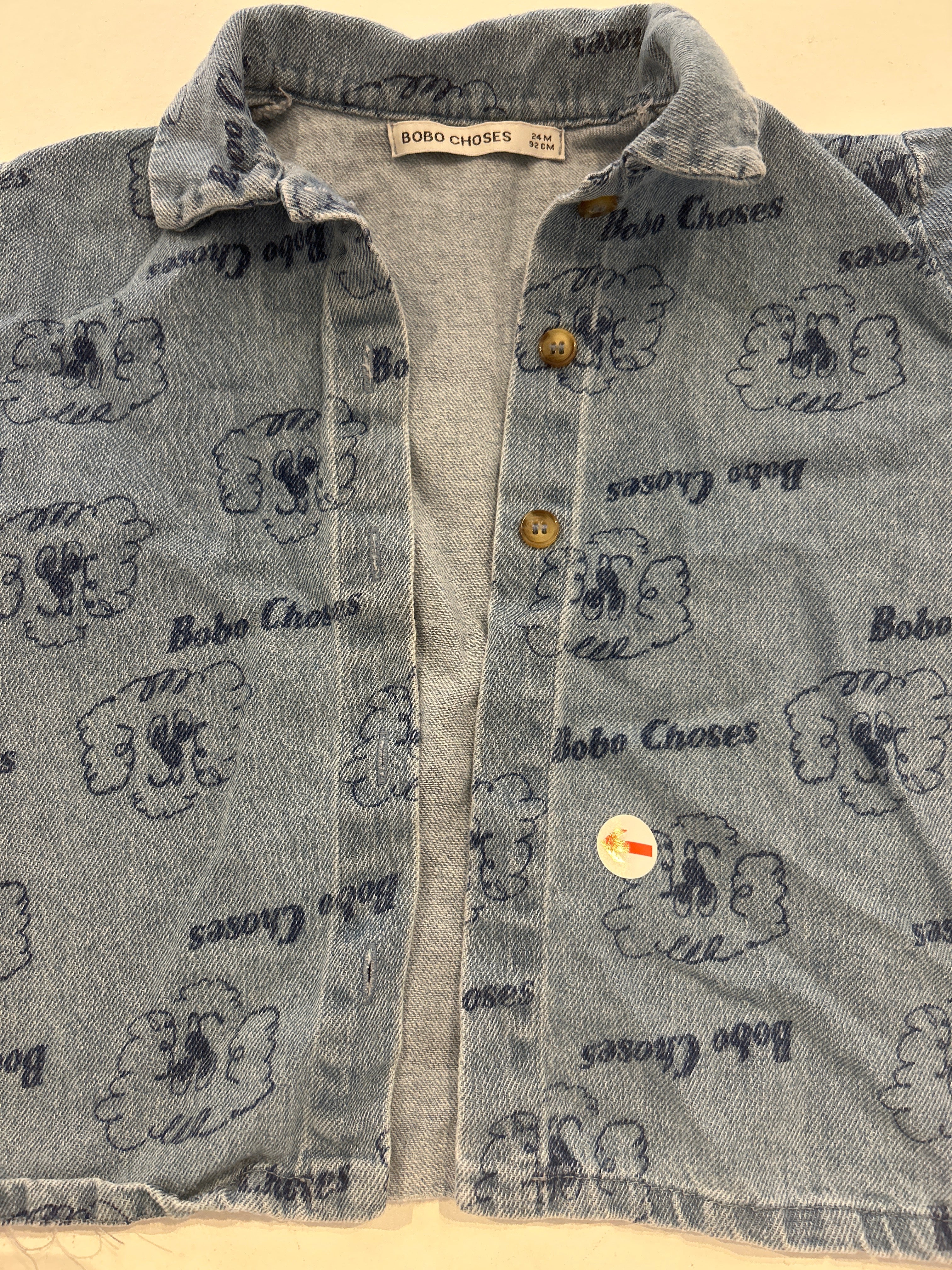 bobo choses Denim pickles the dog baby shirt