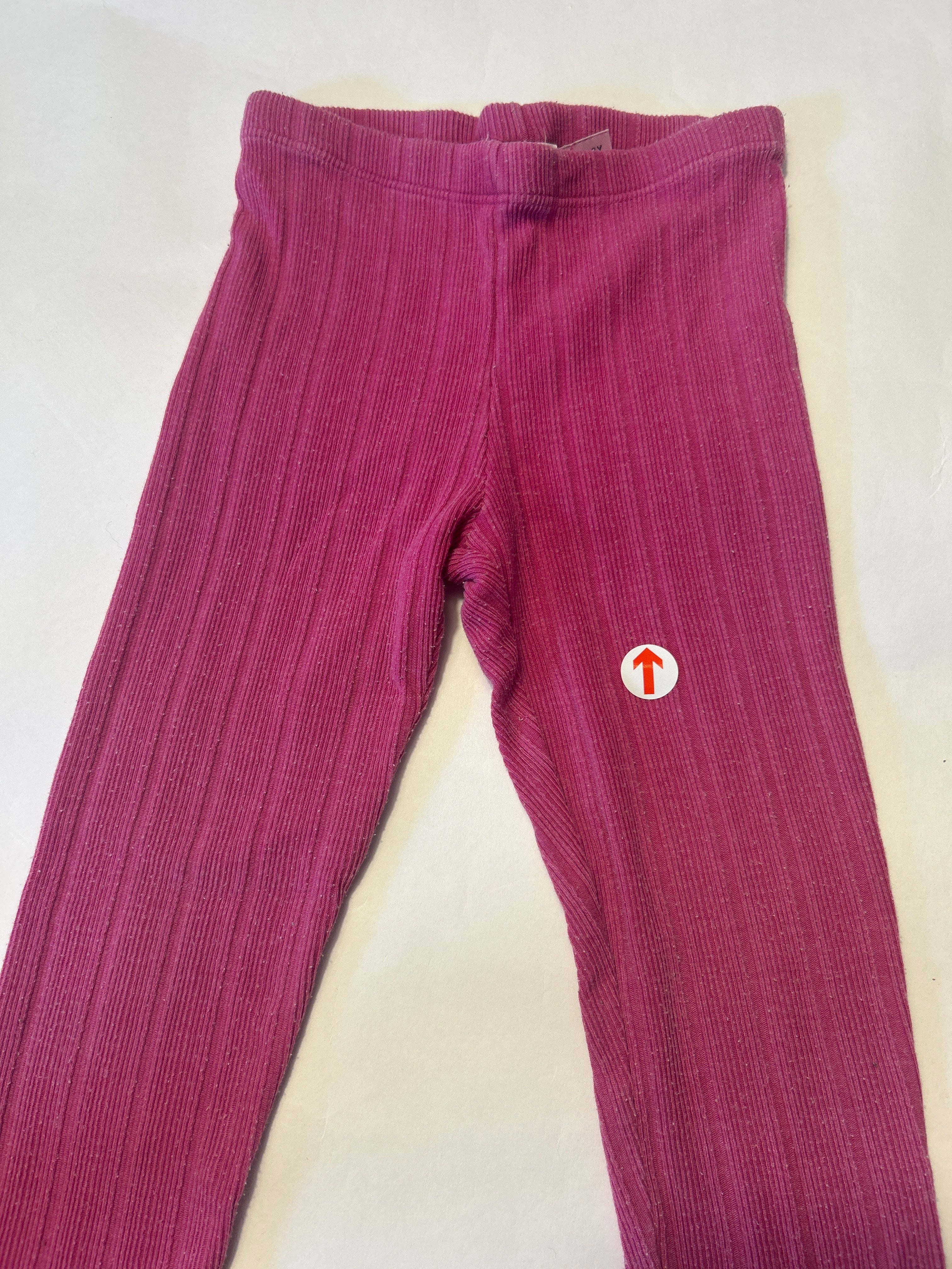 Bobo Choses Pink ribbed leggings