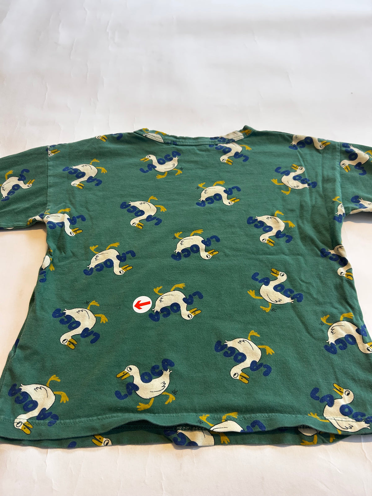 Bobo Choses Green la oca print long sleeve t-shirt