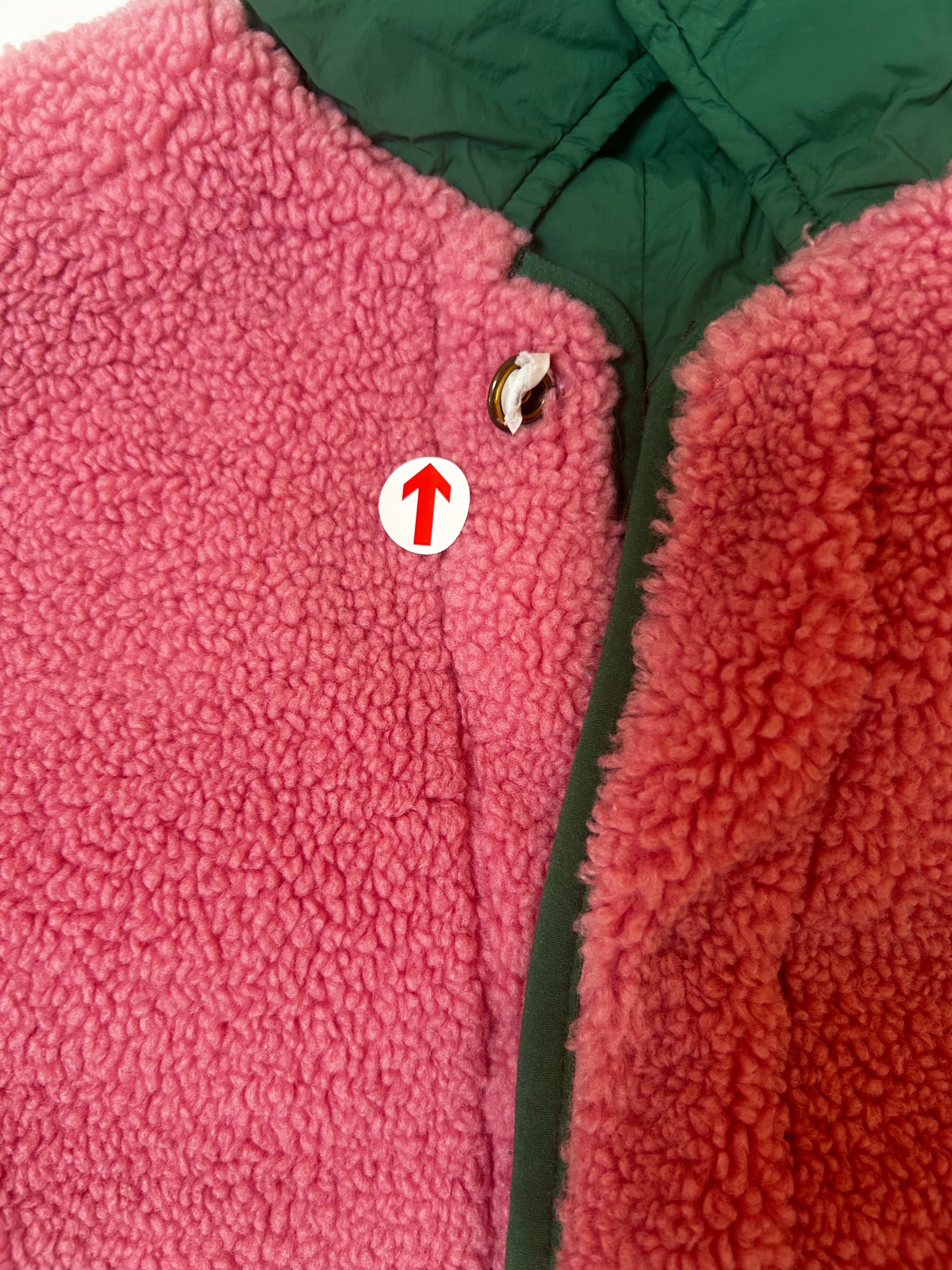 Bobo Choses Green clover reversible sheepskin jacket