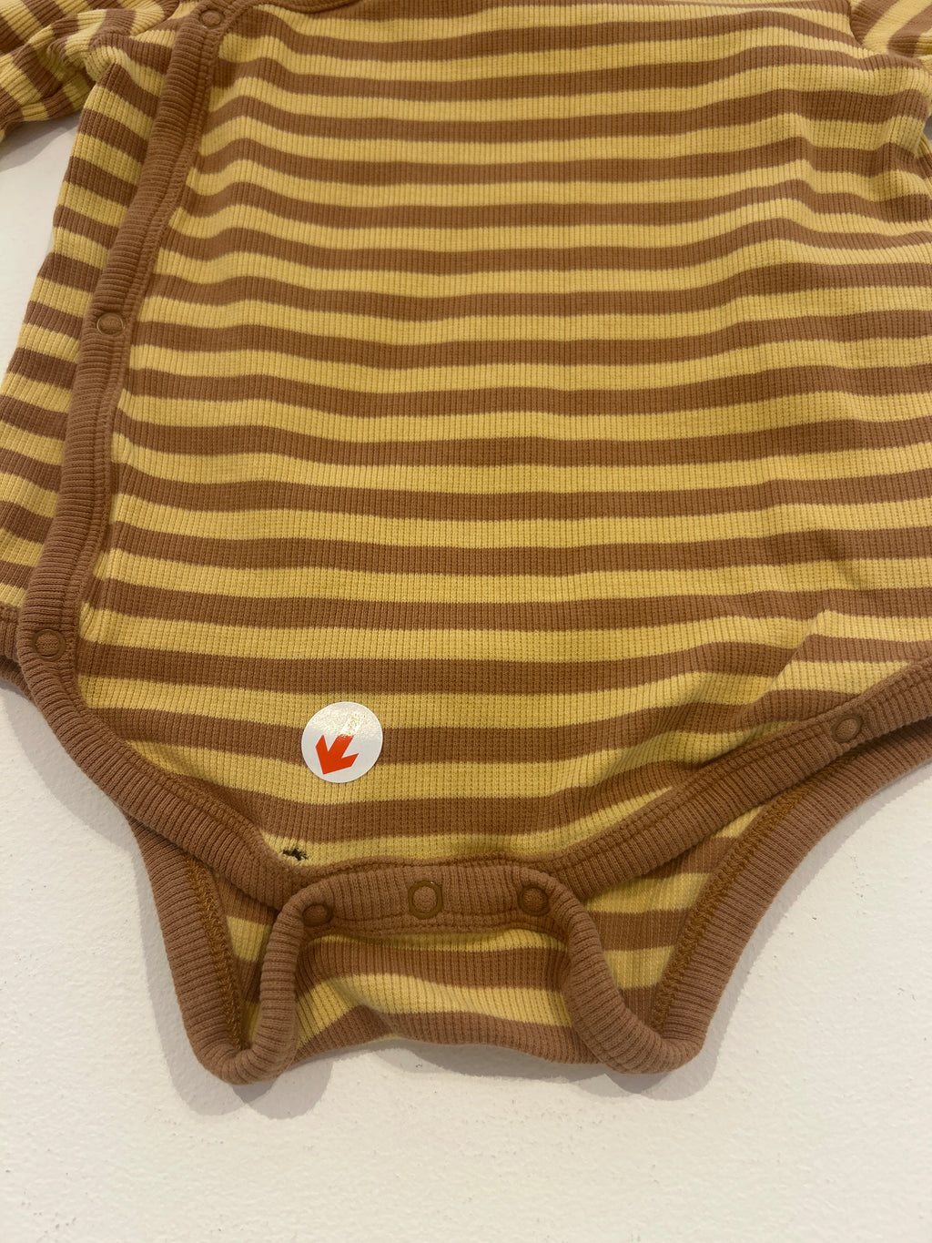Tiny Cottons Yellow stripe ribbed crossed body