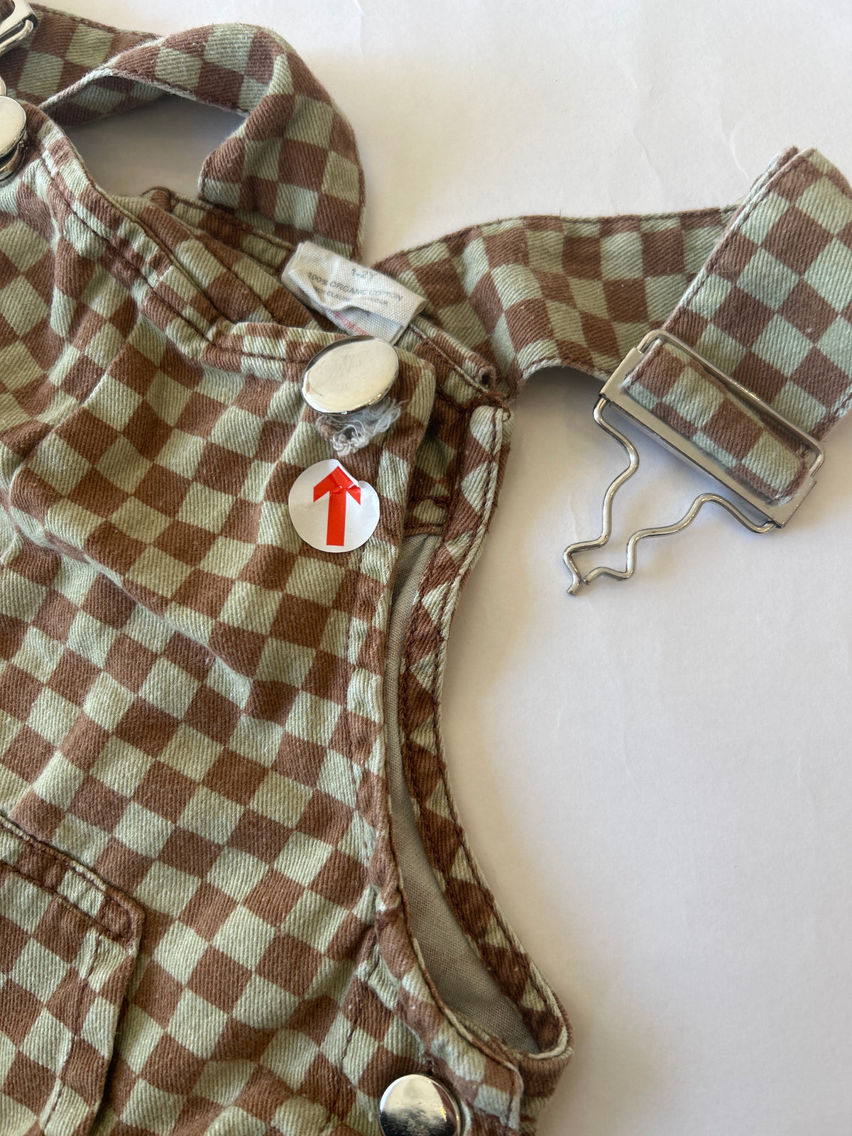 Claude & Co Brick checkerboard dungarees