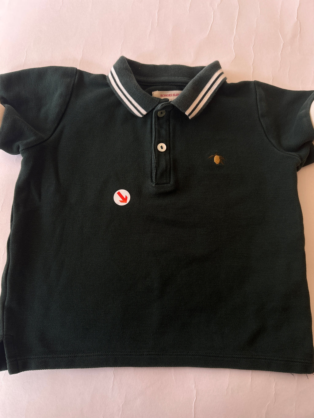 Konges Slojd Dark green cotton polo shirt