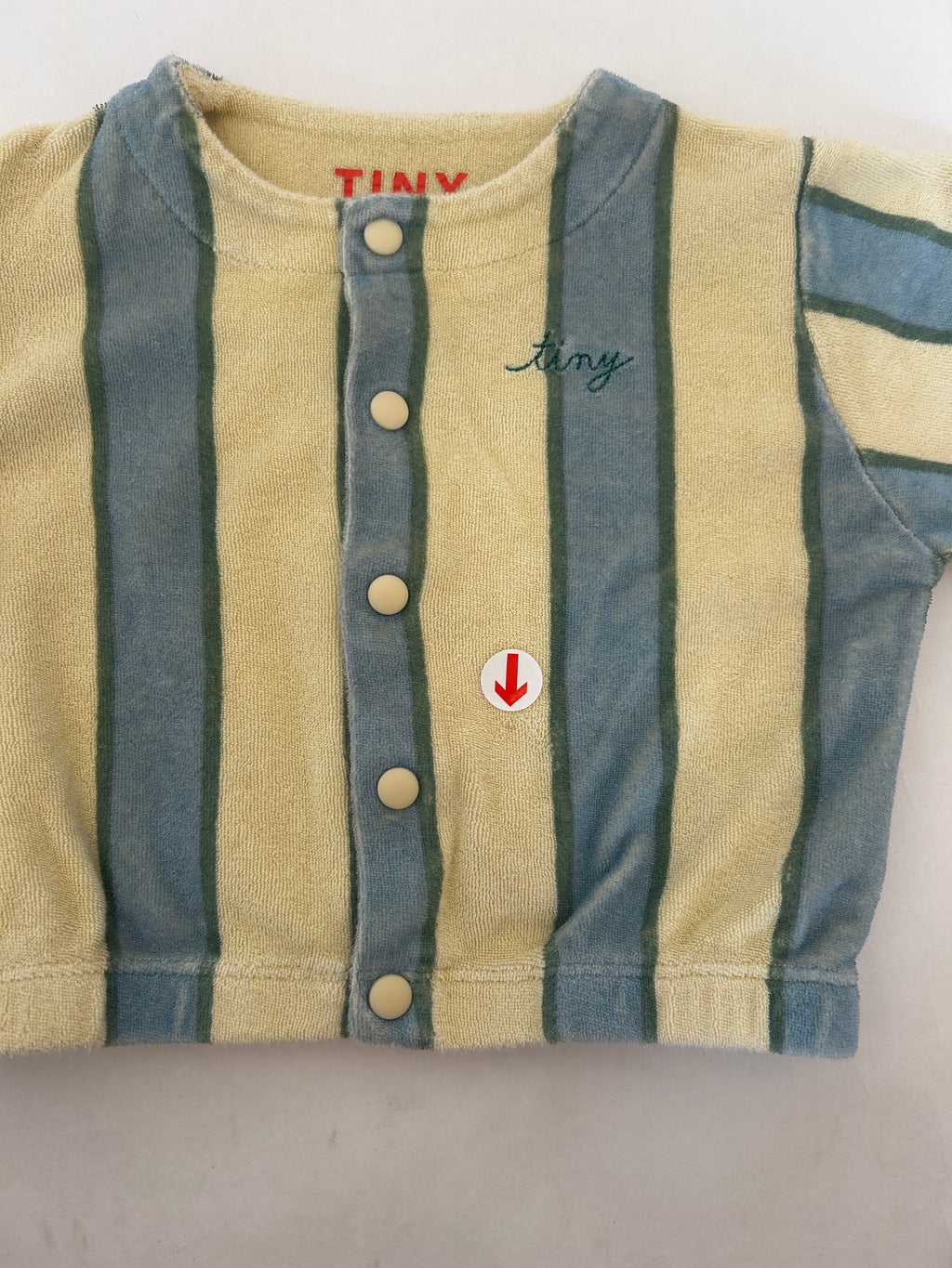 Tiny Cottons Retro stripes towel baby jacket
