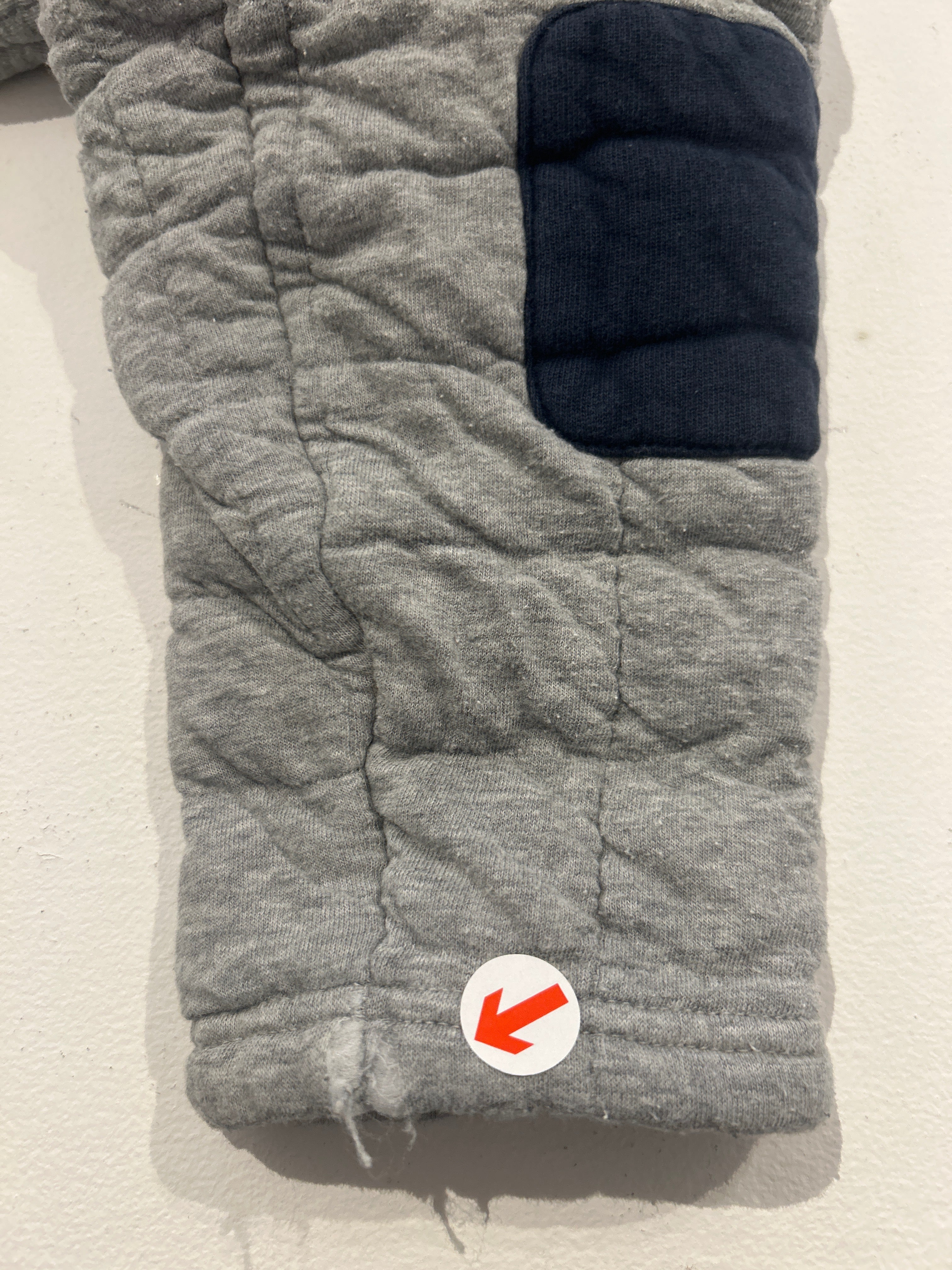 bobo choses Grey knee patch quilted joggers 18M
