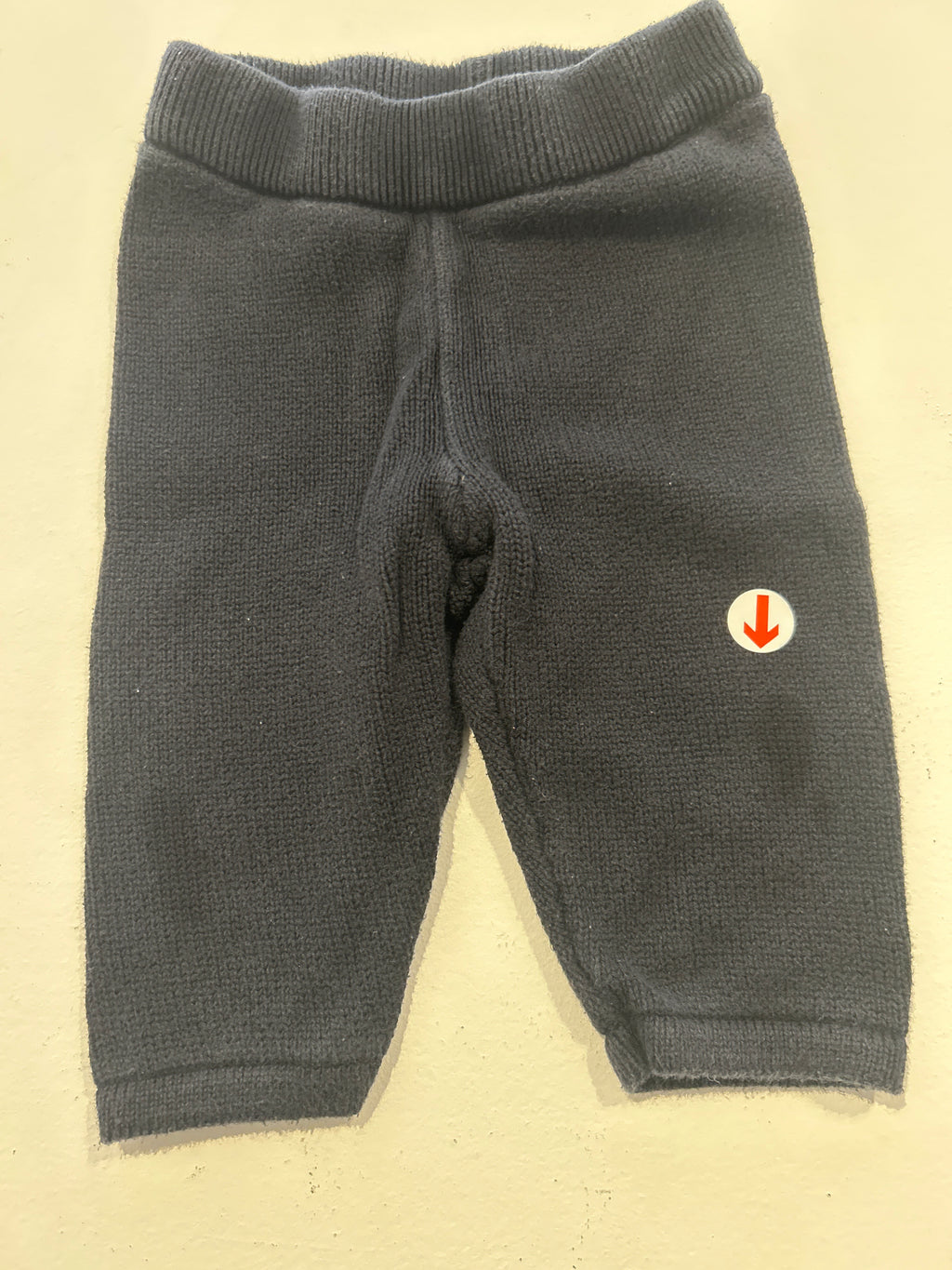 Mini Rodini Black Fine Knit Leggings 3-6M
