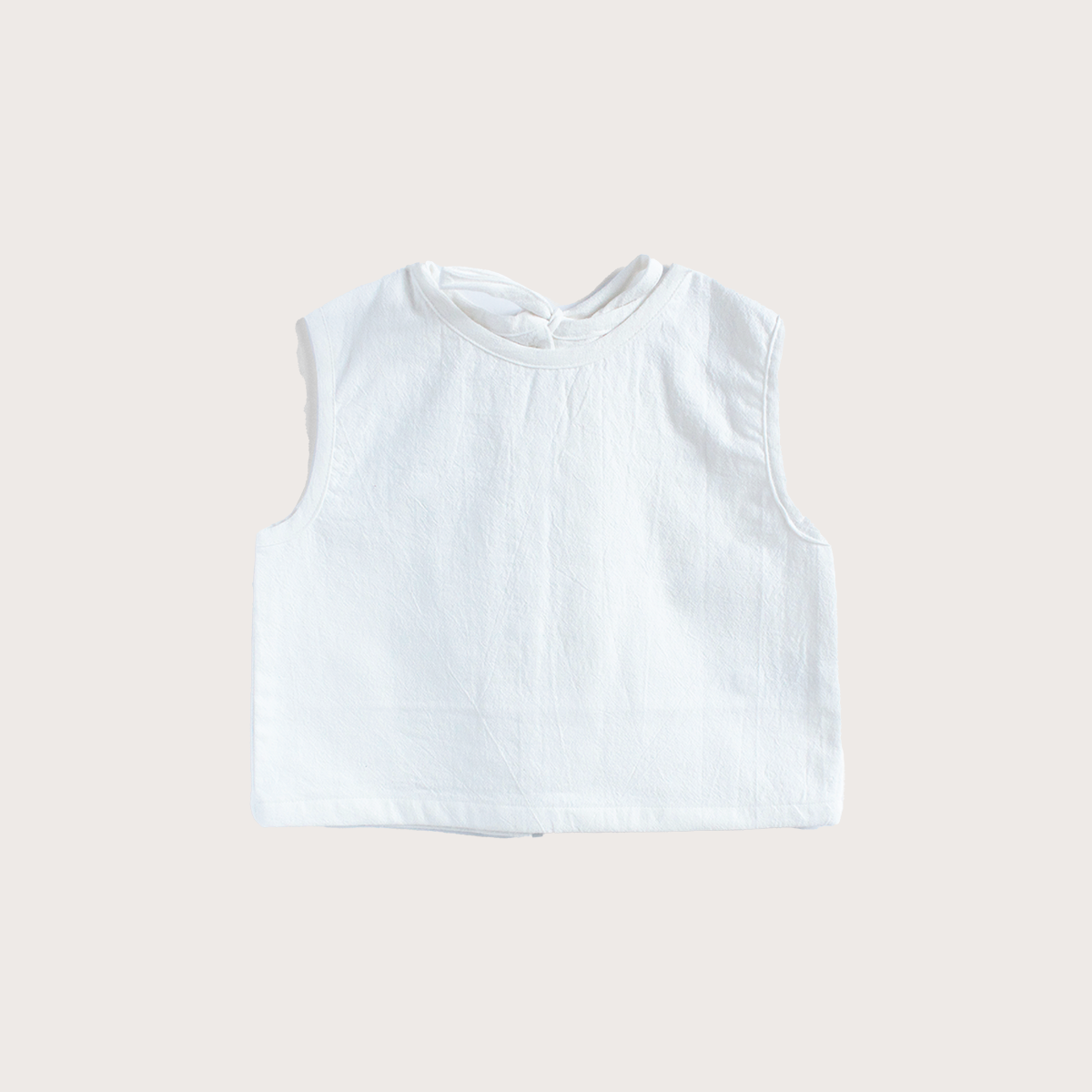 Button back sleeveless top