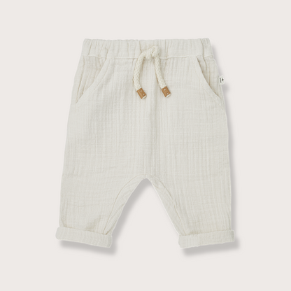 One in the family Textured cream trousers