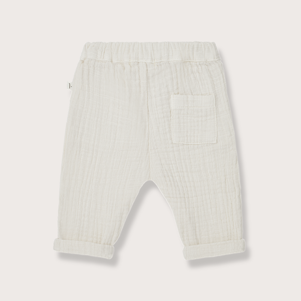 1+ in the family Textured cream trousers