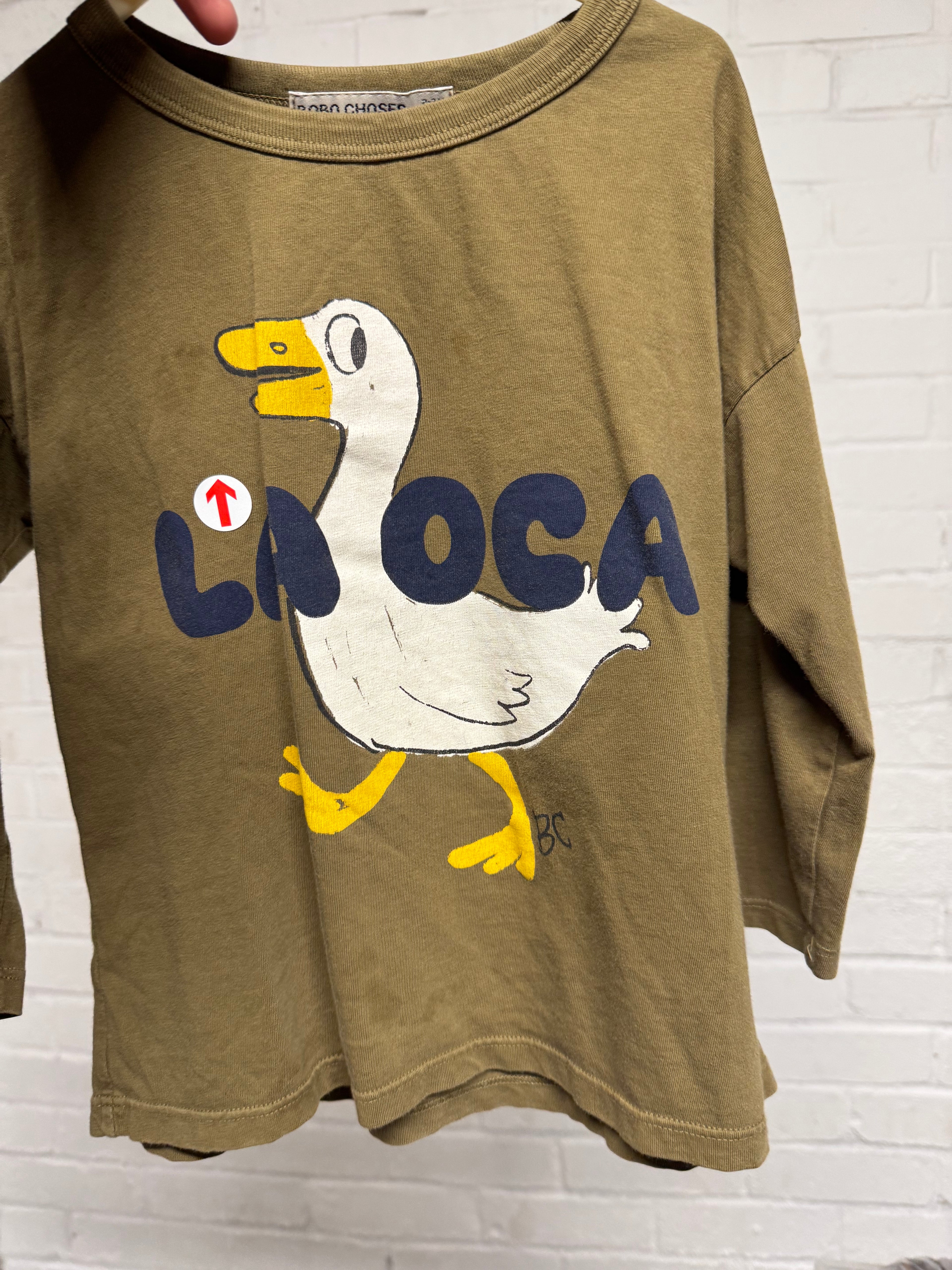 Bobo Choses Brown la oca print long sleeve t-shirt 3