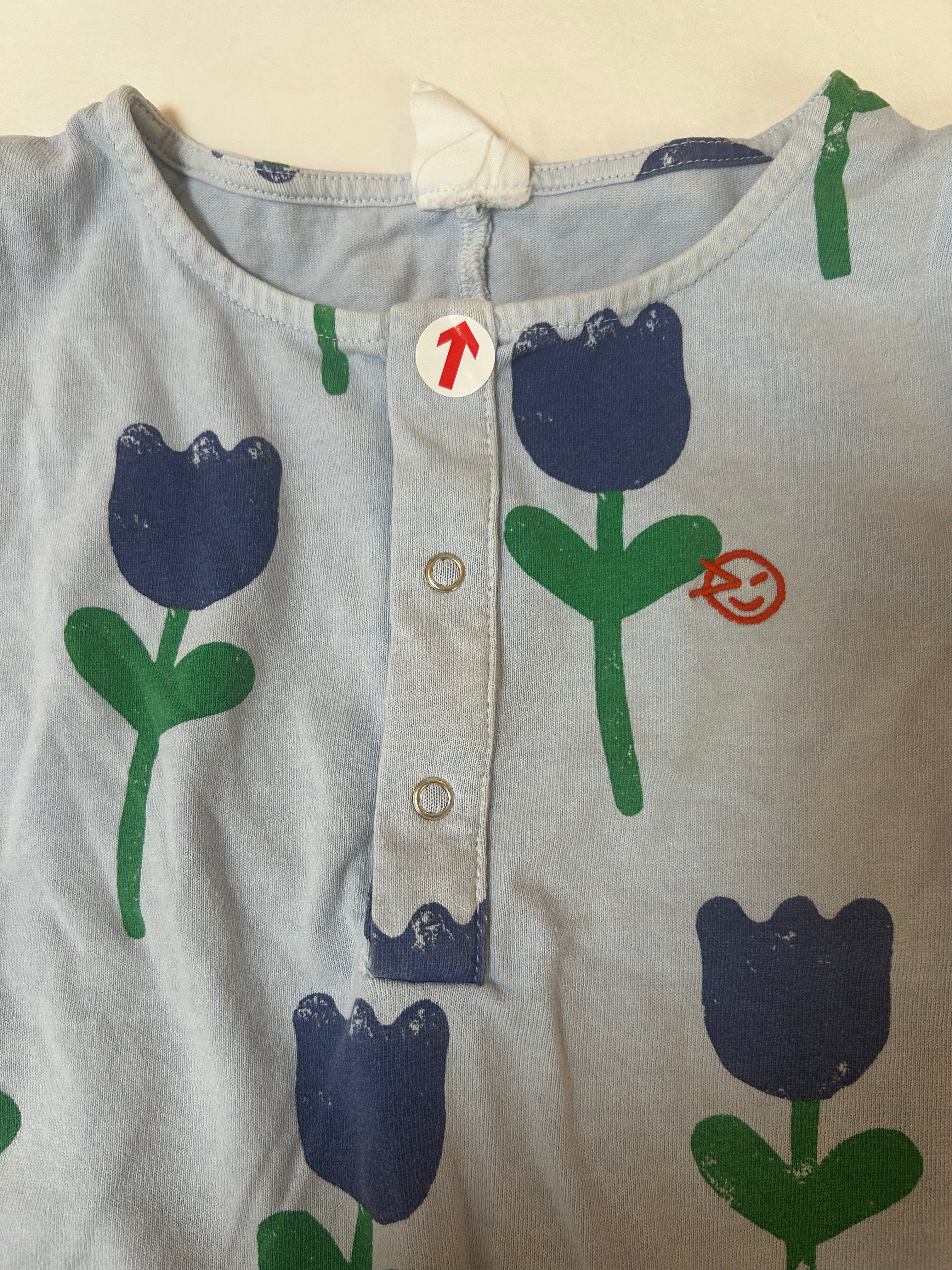 Wynken Bird blue flower print jersey dress
